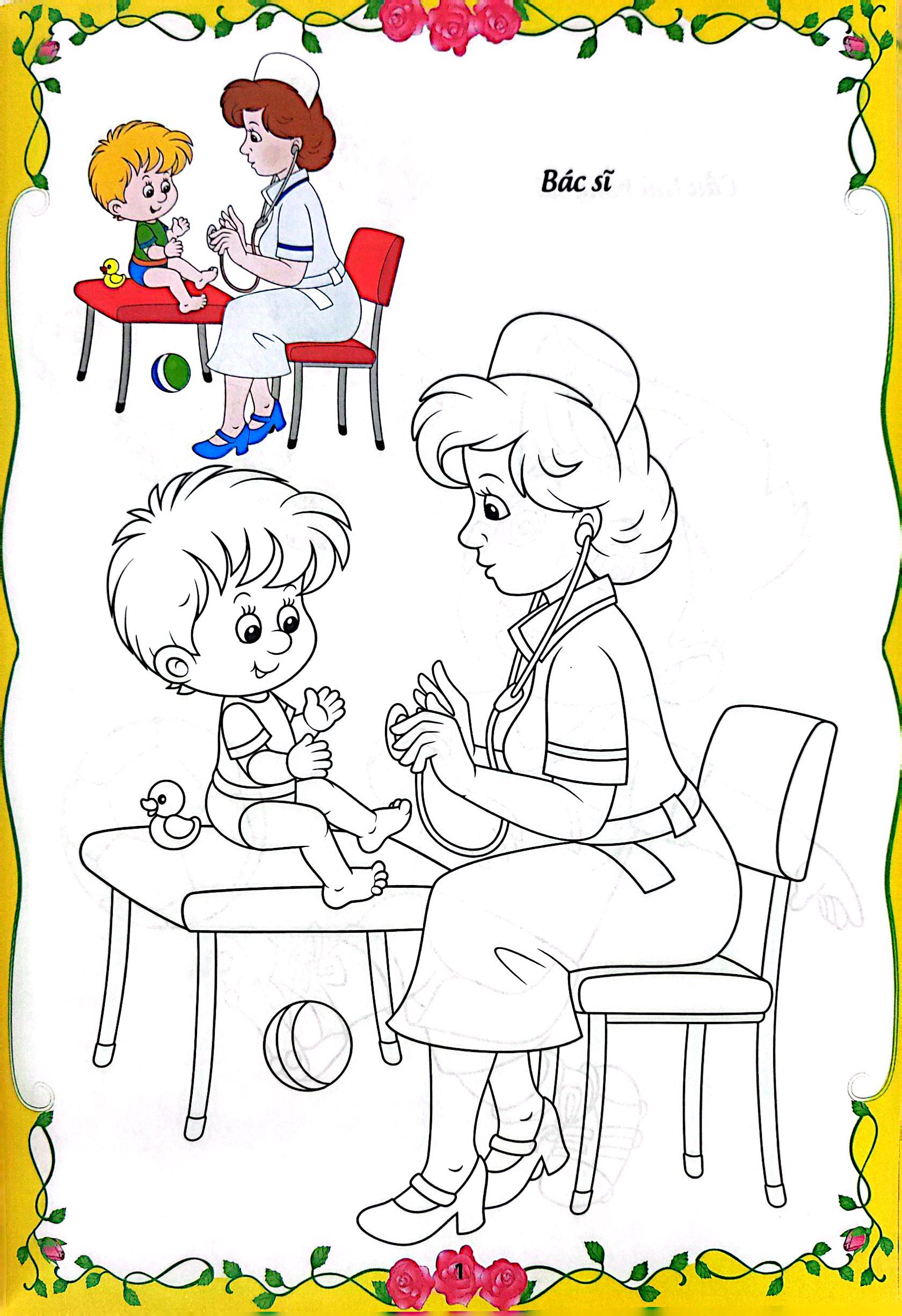 bé tập tô màu - nghề nghiệp (tái bản 2023) - Ảnh 3