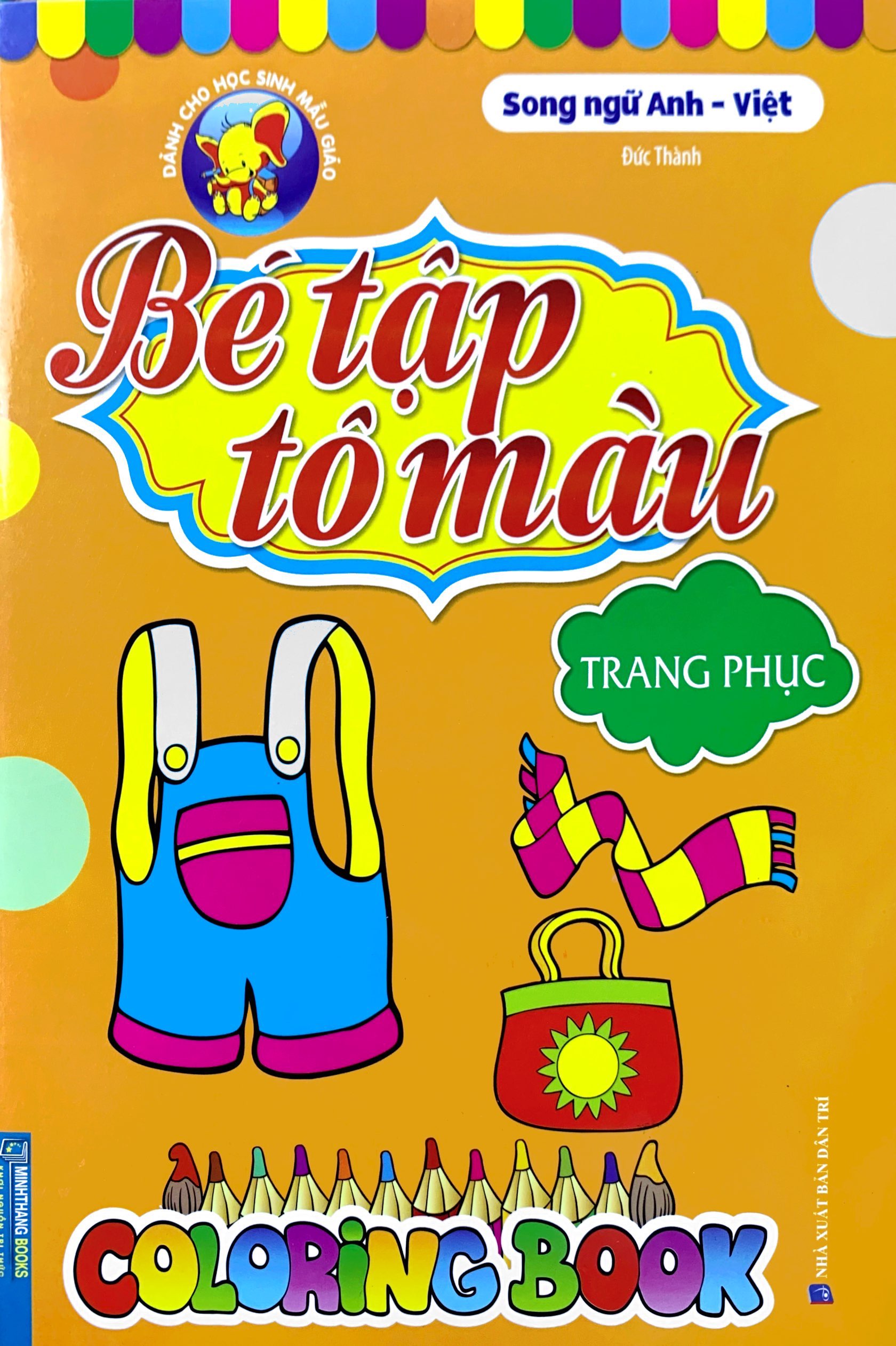 bé tập tô màu - song ngữ anh-việt - trang phục - Ảnh 2