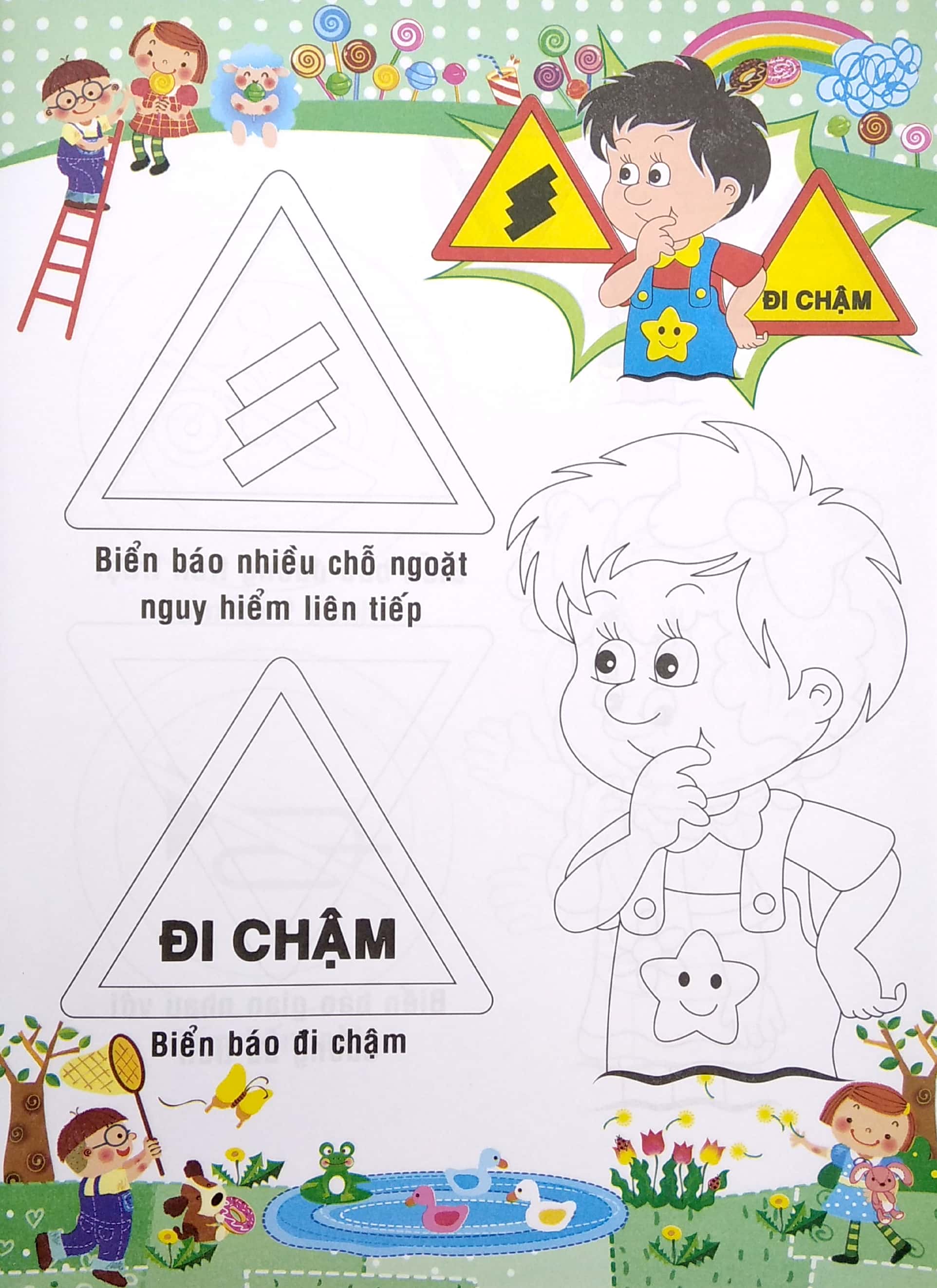 bé tập tô màu và học tiếng anh theo chủ đề - an toàn giao thông - Ảnh 4