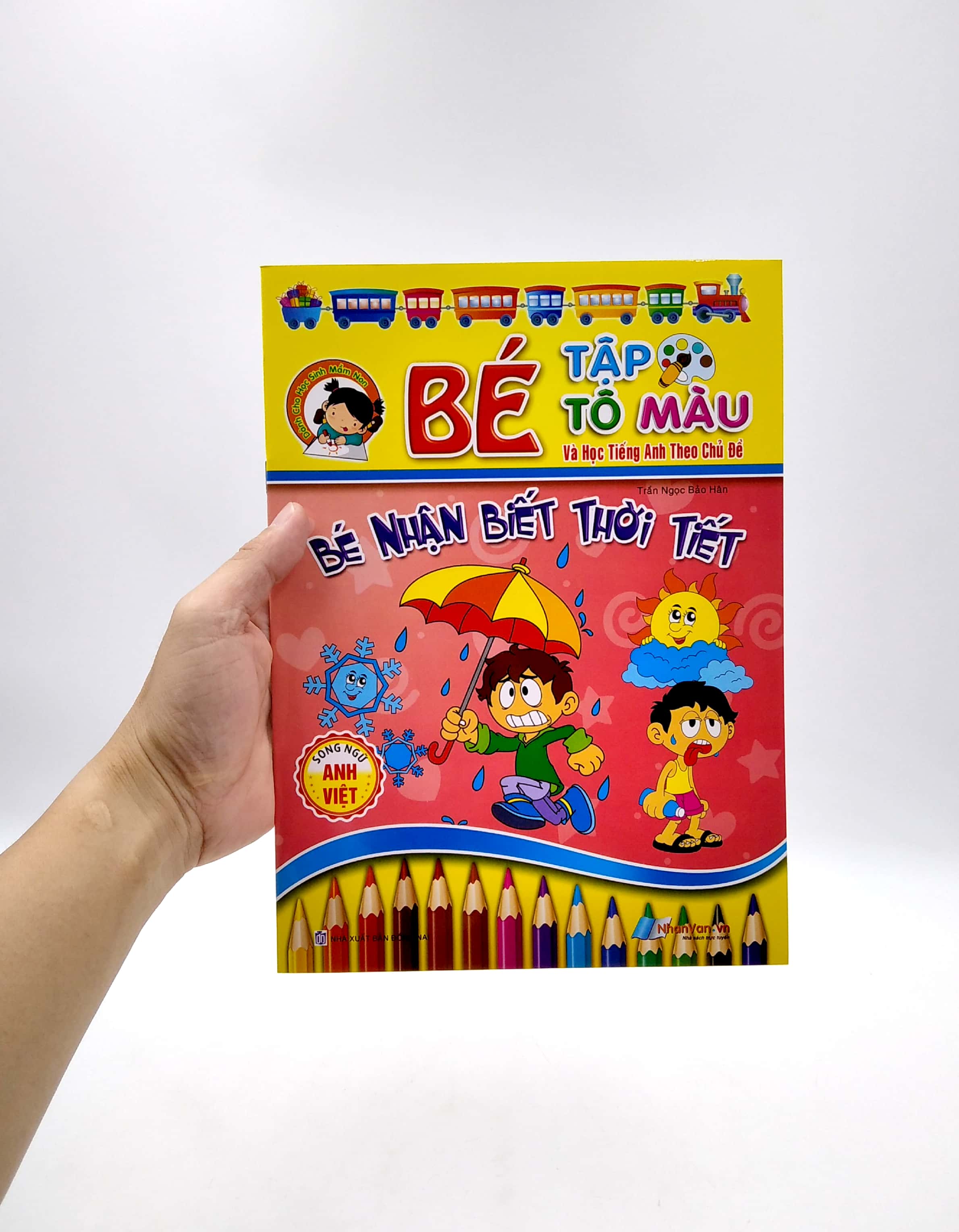 bé tập tô màu và học tiếng anh theo chủ đề - bé nhận biết thời tiết - Ảnh 2