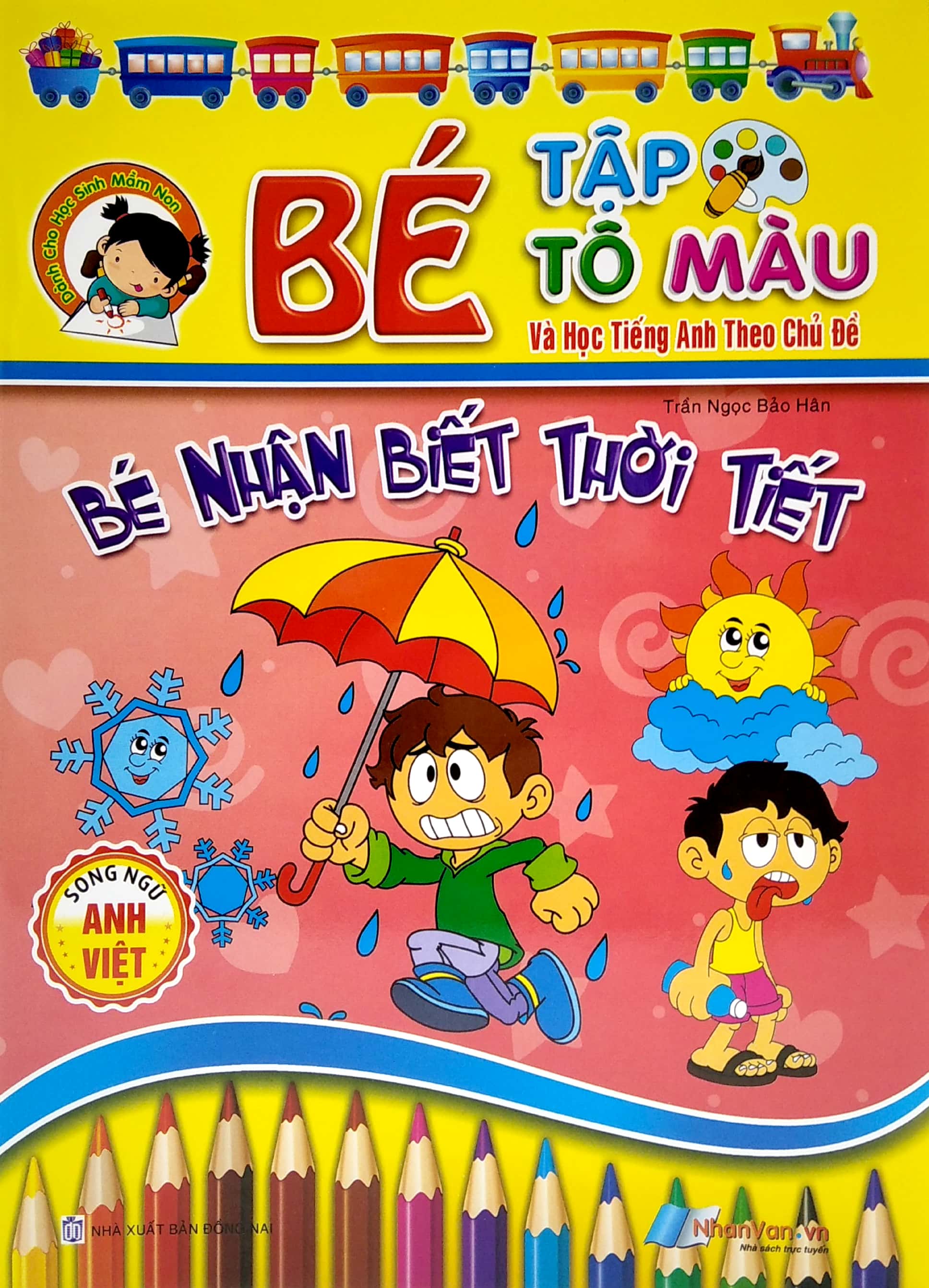 bé tập tô màu và học tiếng anh theo chủ đề - bé nhận biết thời tiết - Ảnh 3