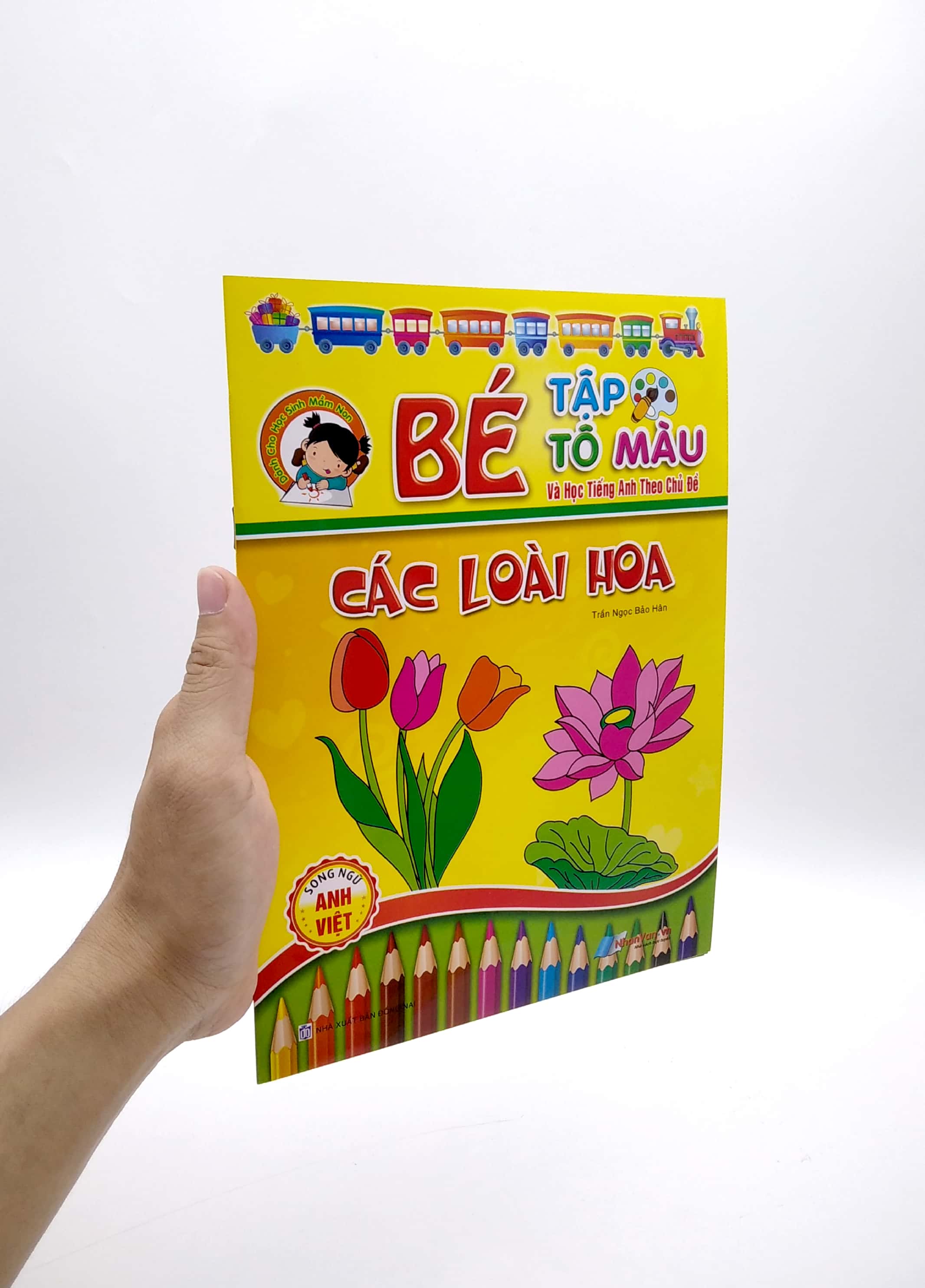 bé tập tô màu và học tiếng anh theo chủ đề - các loài hoa - Ảnh 2