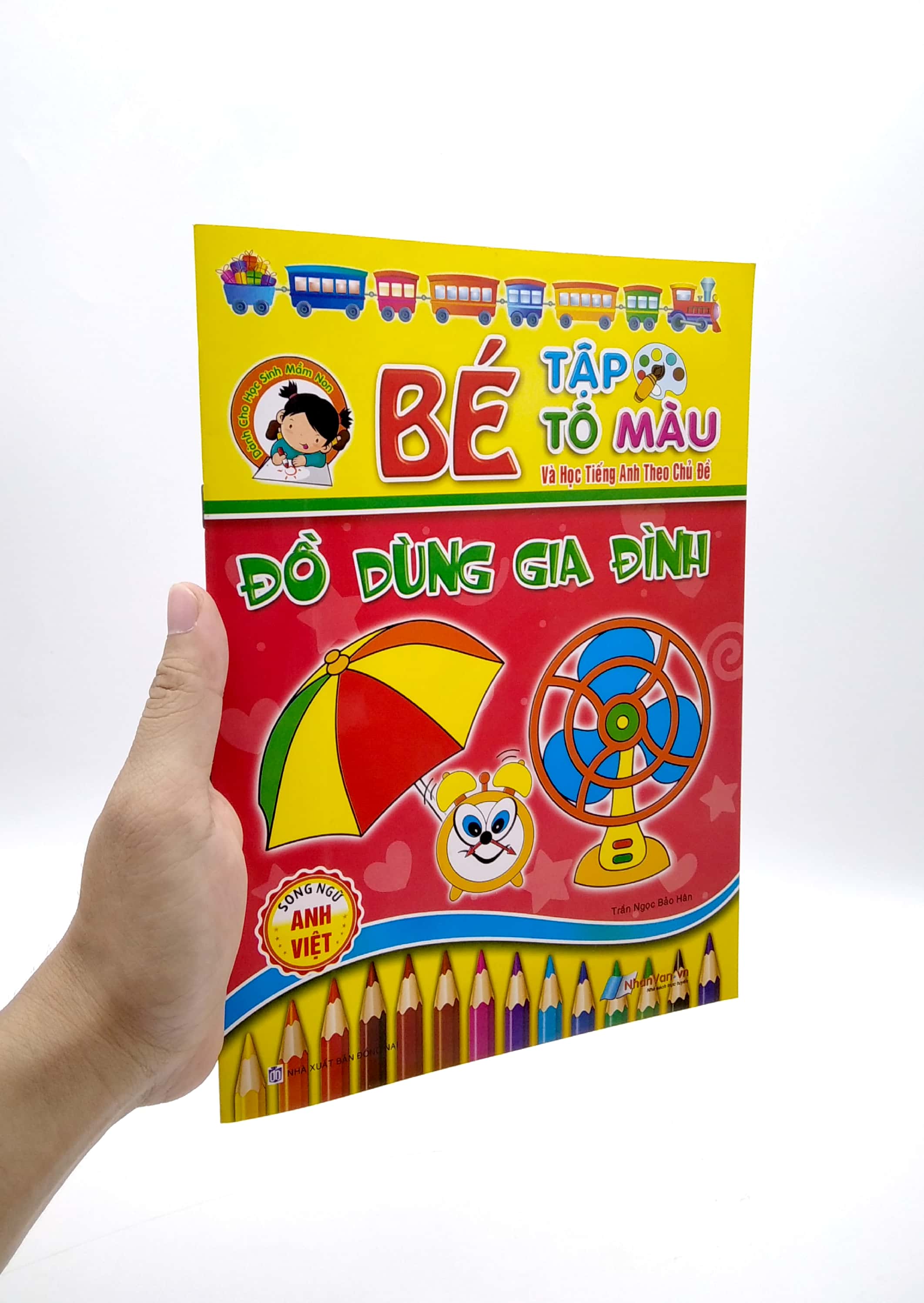 bé tập tô màu và học tiếng anh theo chủ đề - đồ dùng gia đình - Ảnh 2