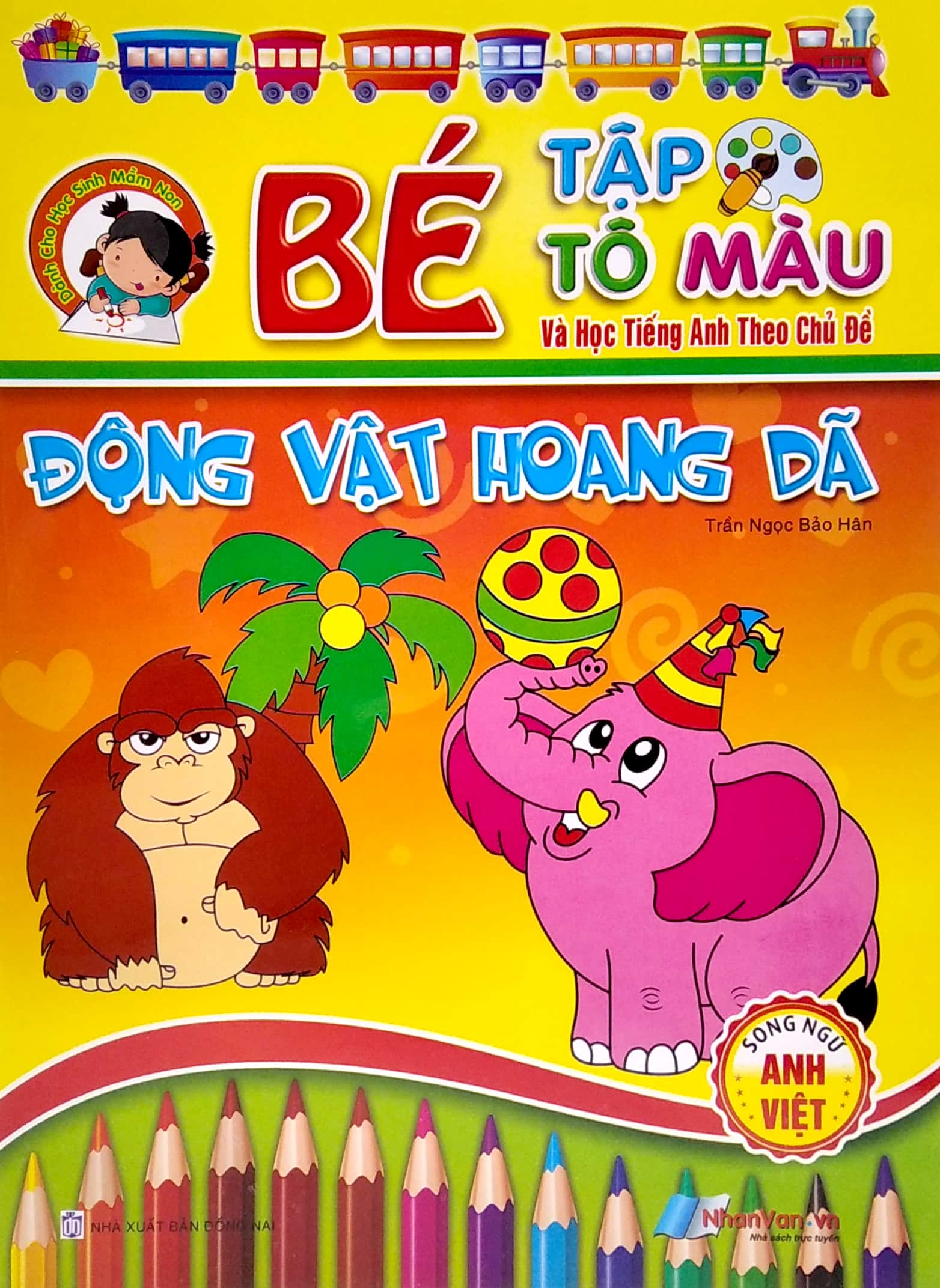 bé tập tô màu và học tiếng anh theo chủ đề - động vật hoang dã - Ảnh 3