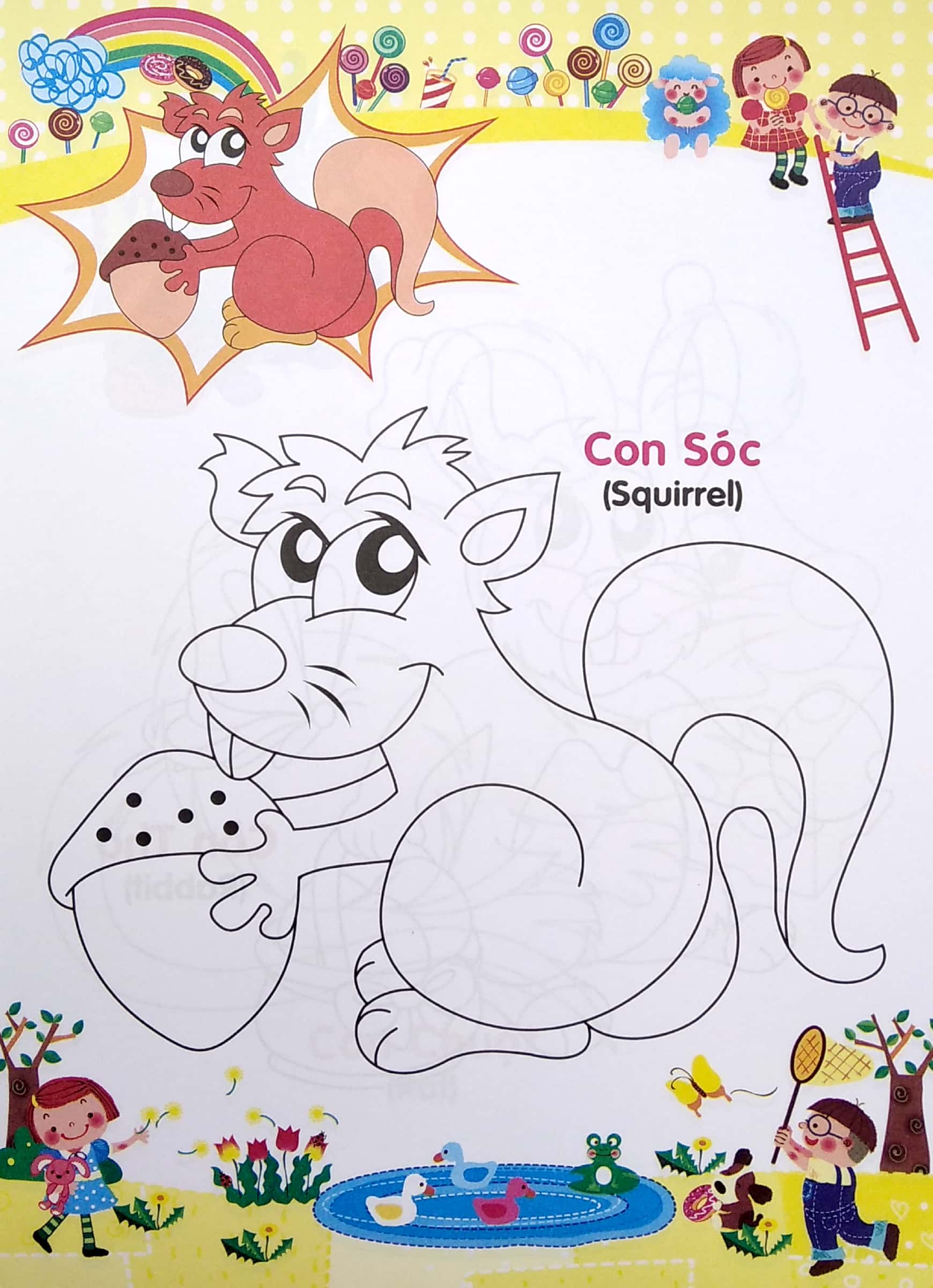 bé tập tô màu và học tiếng anh theo chủ đề - động vật hoang dã - Ảnh 6