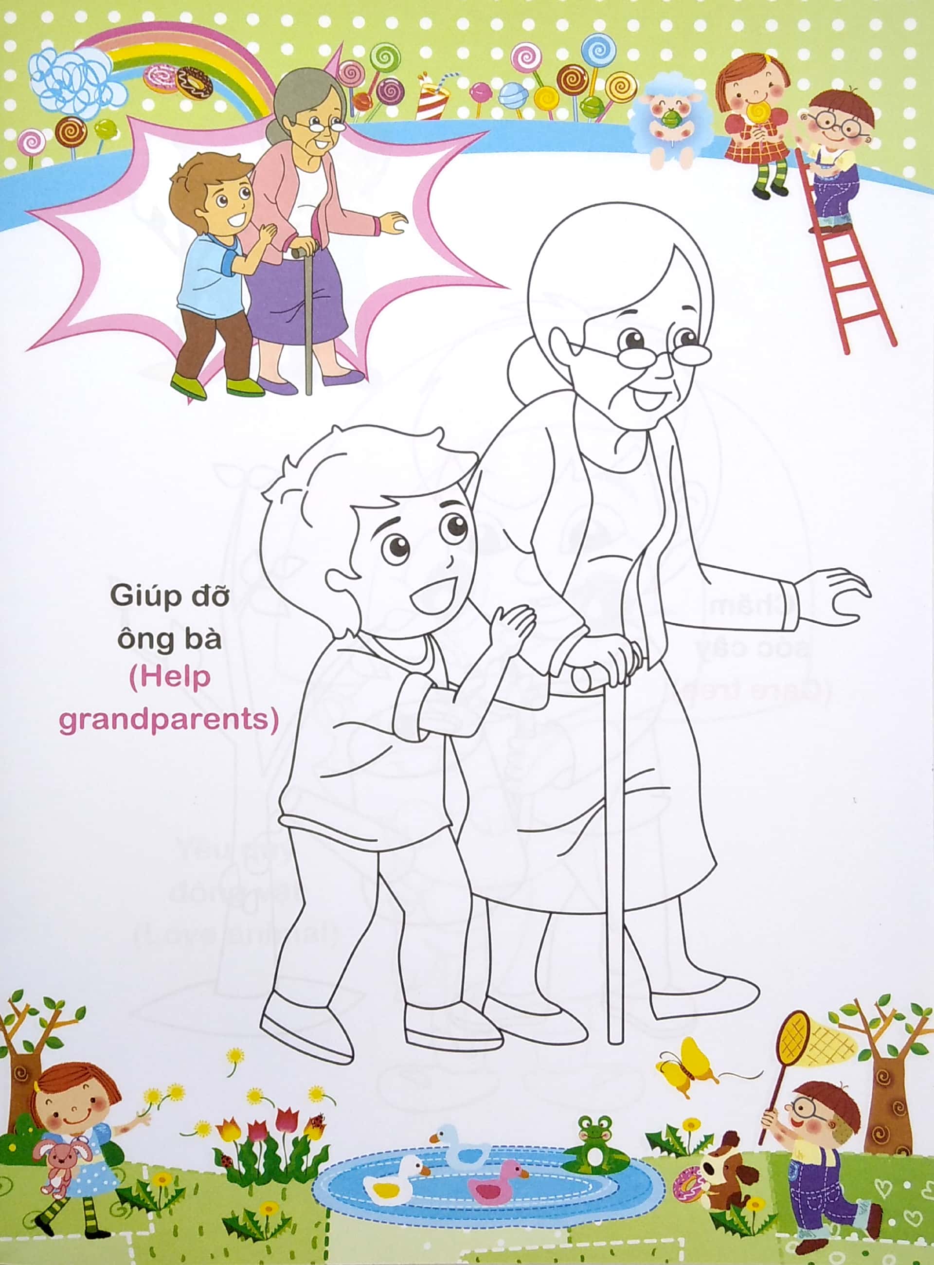 bé tập tô màu và học tiếng anh theo chủ đề - kỹ năng sống cho bé - Ảnh 4