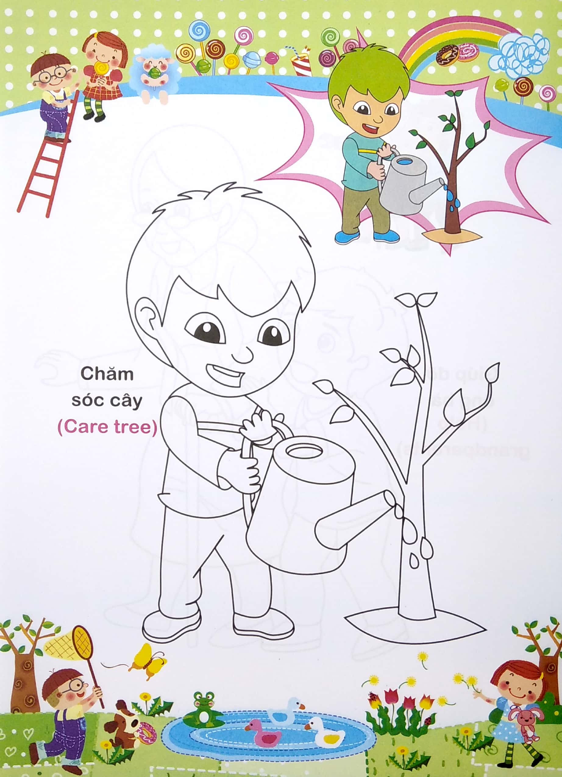 bé tập tô màu và học tiếng anh theo chủ đề - kỹ năng sống cho bé - Ảnh 5