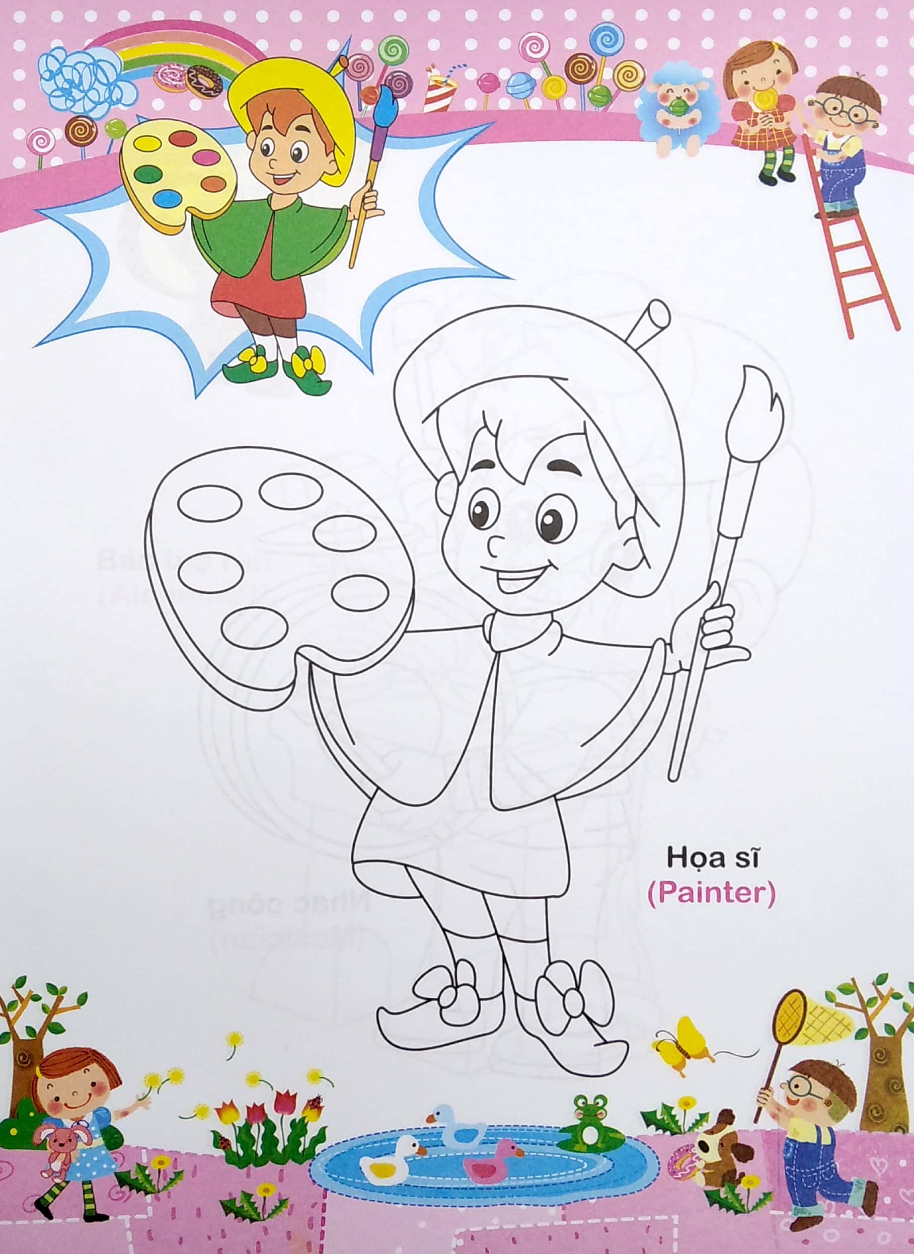 bé tập tô màu và học tiếng anh theo chủ đề - nghề nghiệp - Ảnh 6