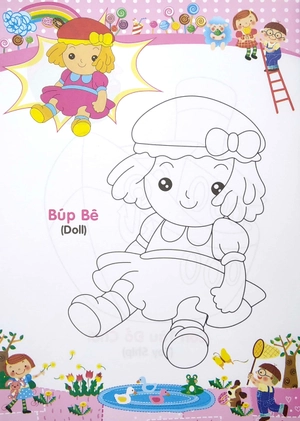 bé tập tô màu và học tiếng anh theo chủ đề - thế giới đồ chơi - Ảnh 5