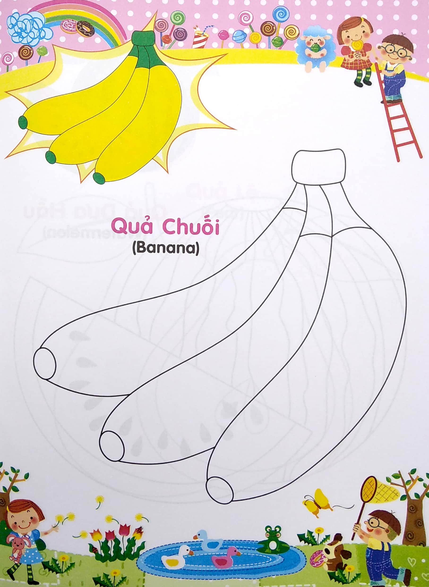 bé tập tô màu và học tiếng anh theo chủ đề - trái cây - Ảnh 4