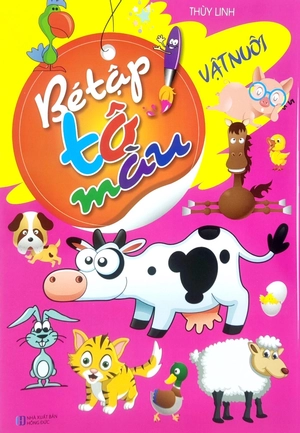 bé tập tô màu - vật nuôi (tái bản 2023) - Ảnh 2