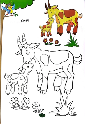 bé tập tô màu - vật nuôi (tái bản 2023) - Ảnh 3