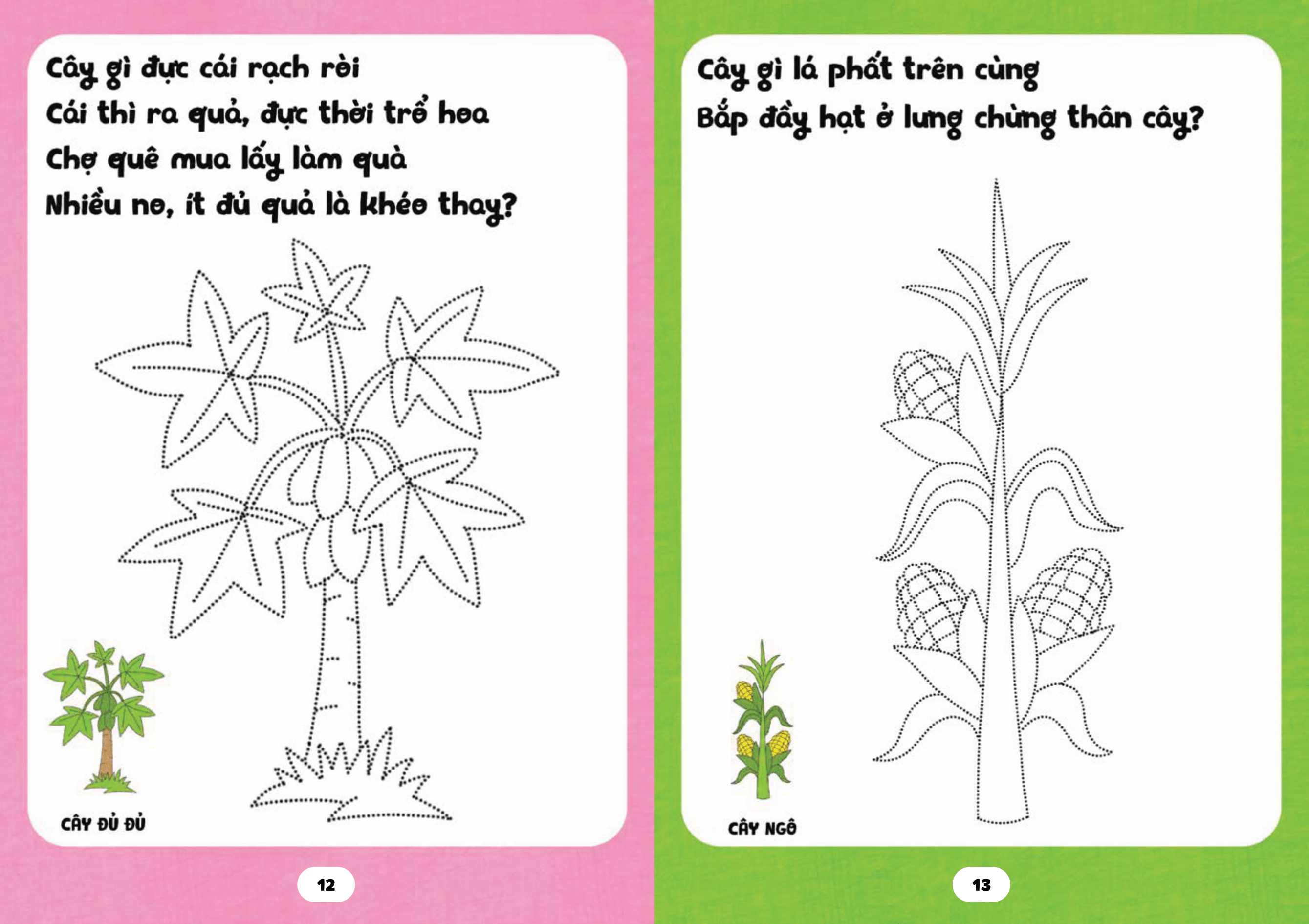 bé tập tô phát triển tư duy - câu đố về các loài cây - Ảnh 9