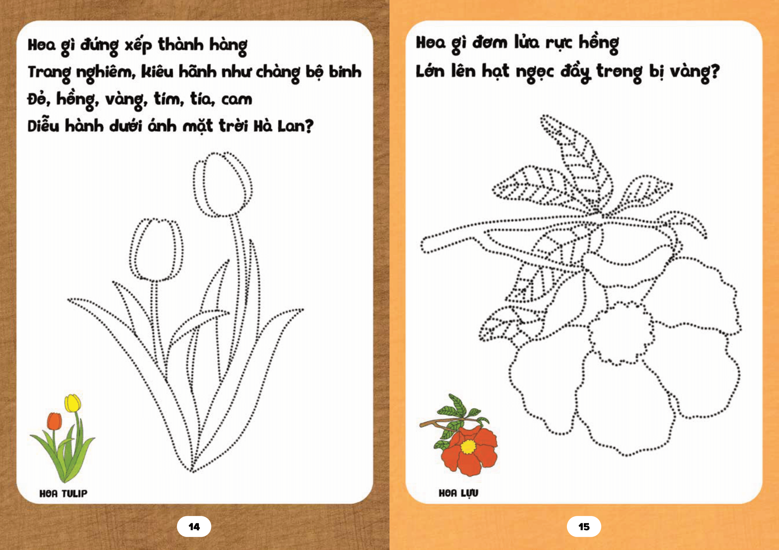bé tập tô phát triển tư duy - câu đố về các loài hoa - Ảnh 10