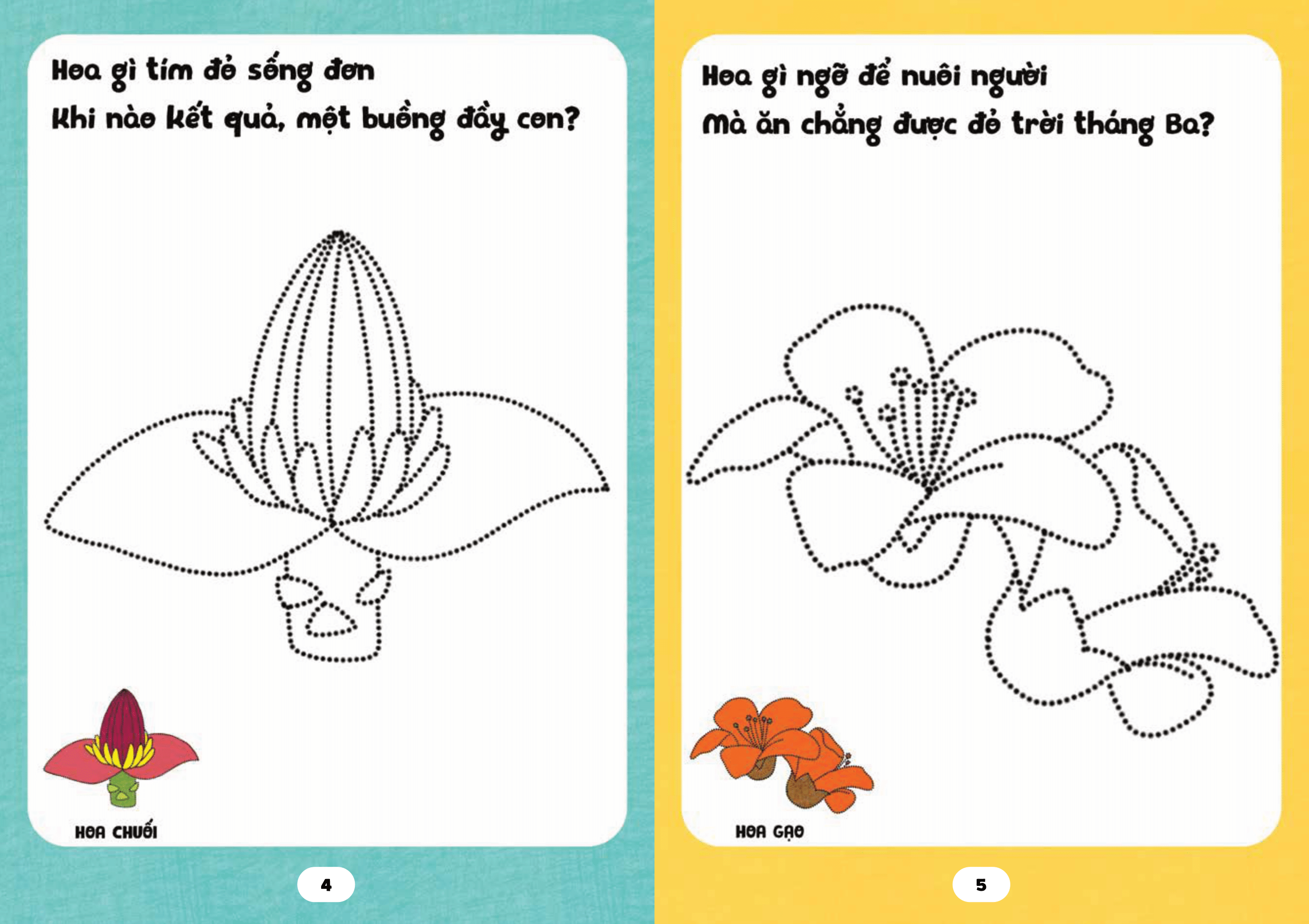 bé tập tô phát triển tư duy - câu đố về các loài hoa - Ảnh 5