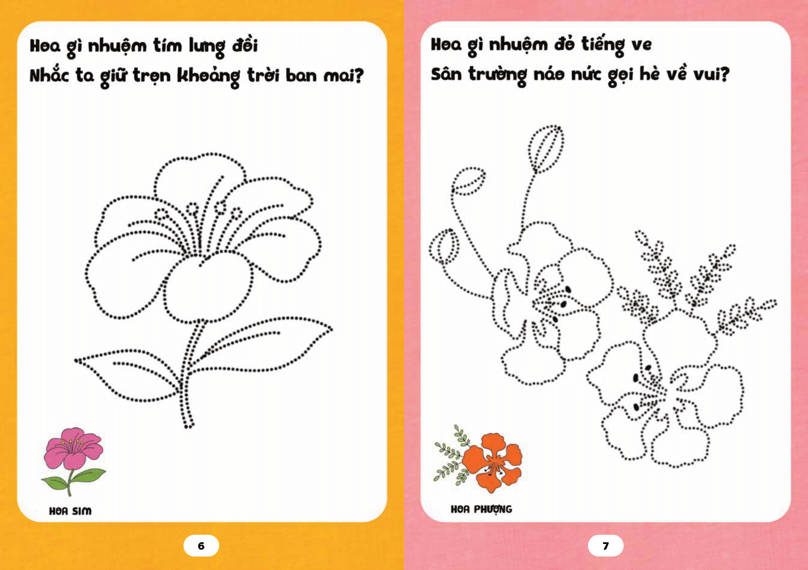 bé tập tô phát triển tư duy - câu đố về các loài hoa - Ảnh 6