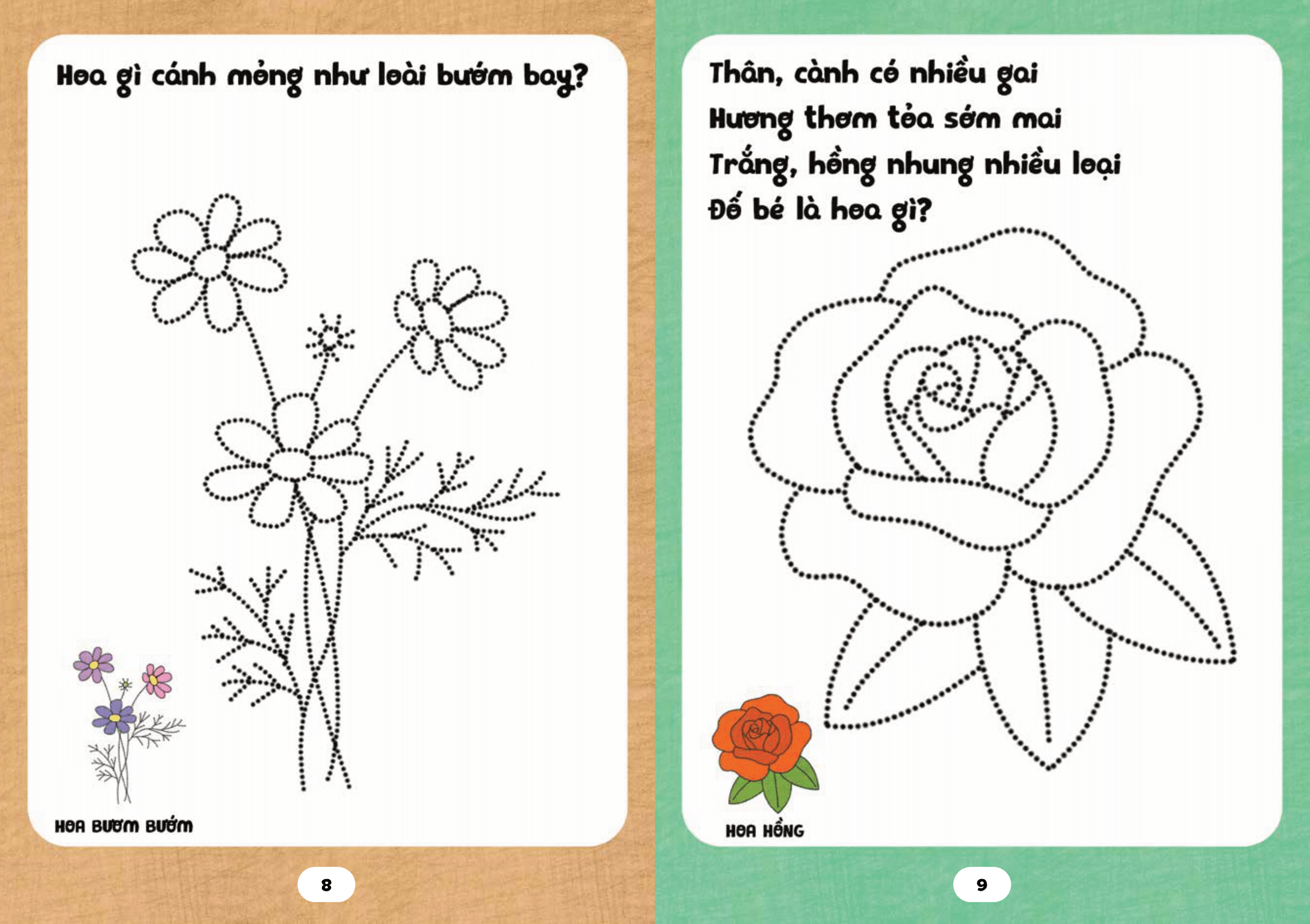 bé tập tô phát triển tư duy - câu đố về các loài hoa - Ảnh 7