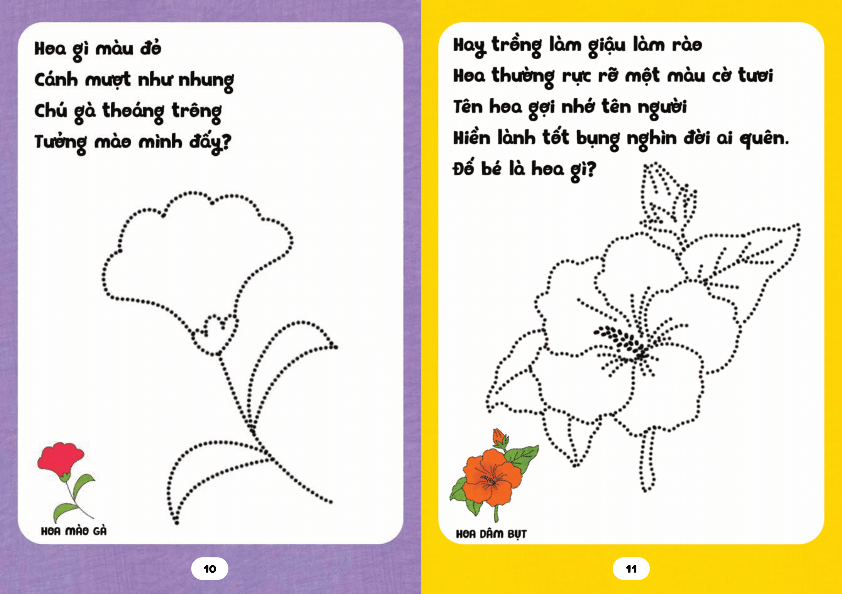 bé tập tô phát triển tư duy - câu đố về các loài hoa - Ảnh 8