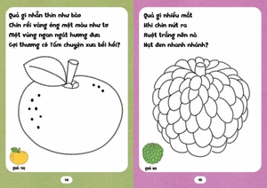 bé tập tô phát triển tư duy - câu đố về các loại quả - Ảnh 10