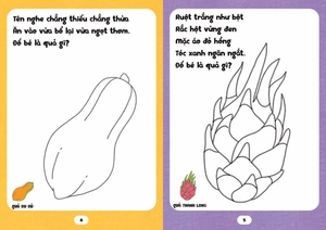 bé tập tô phát triển tư duy - câu đố về các loại quả - Ảnh 5