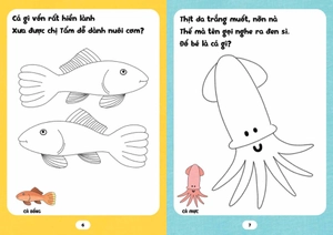 bé tập tô phát triển tư duy - câu đố về động vật dưới nước - Ảnh 5