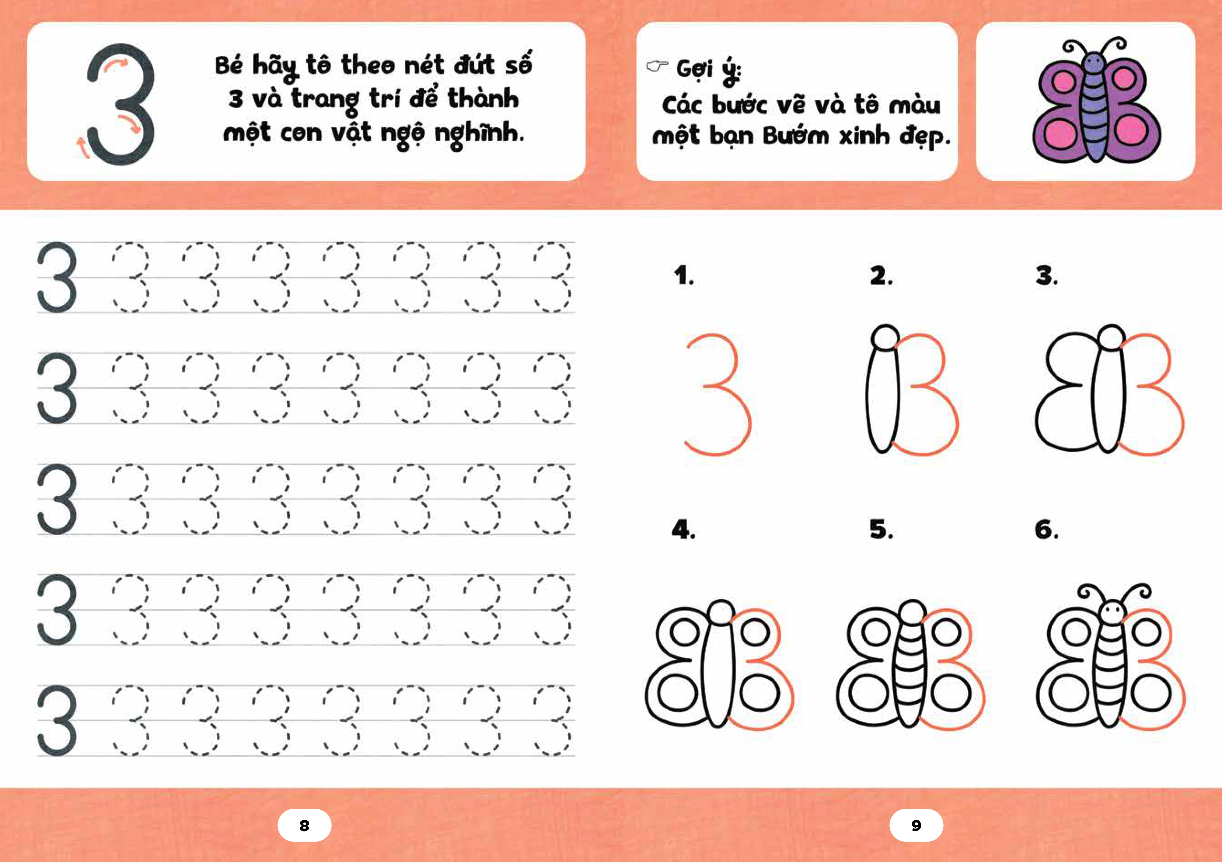 bé tập tô phát triển tư duy - thuộc số nhanh - vẽ tranh đẹp - Ảnh 5