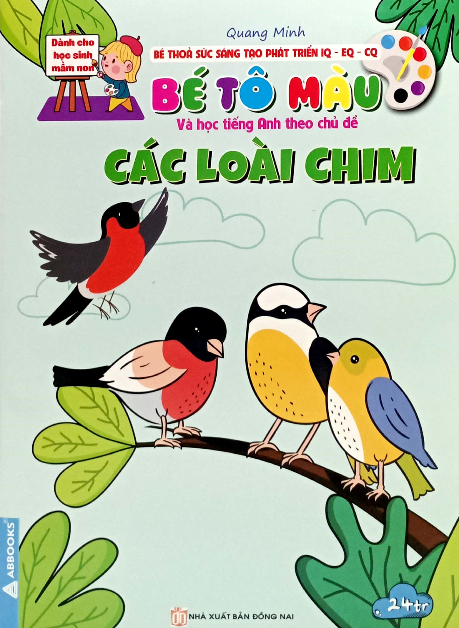 bé thỏa sức sáng tạo phát triển iq-eq-cq -bé tô màu và học tiếng anh theo chủ đề - các loại chim - Ảnh 2