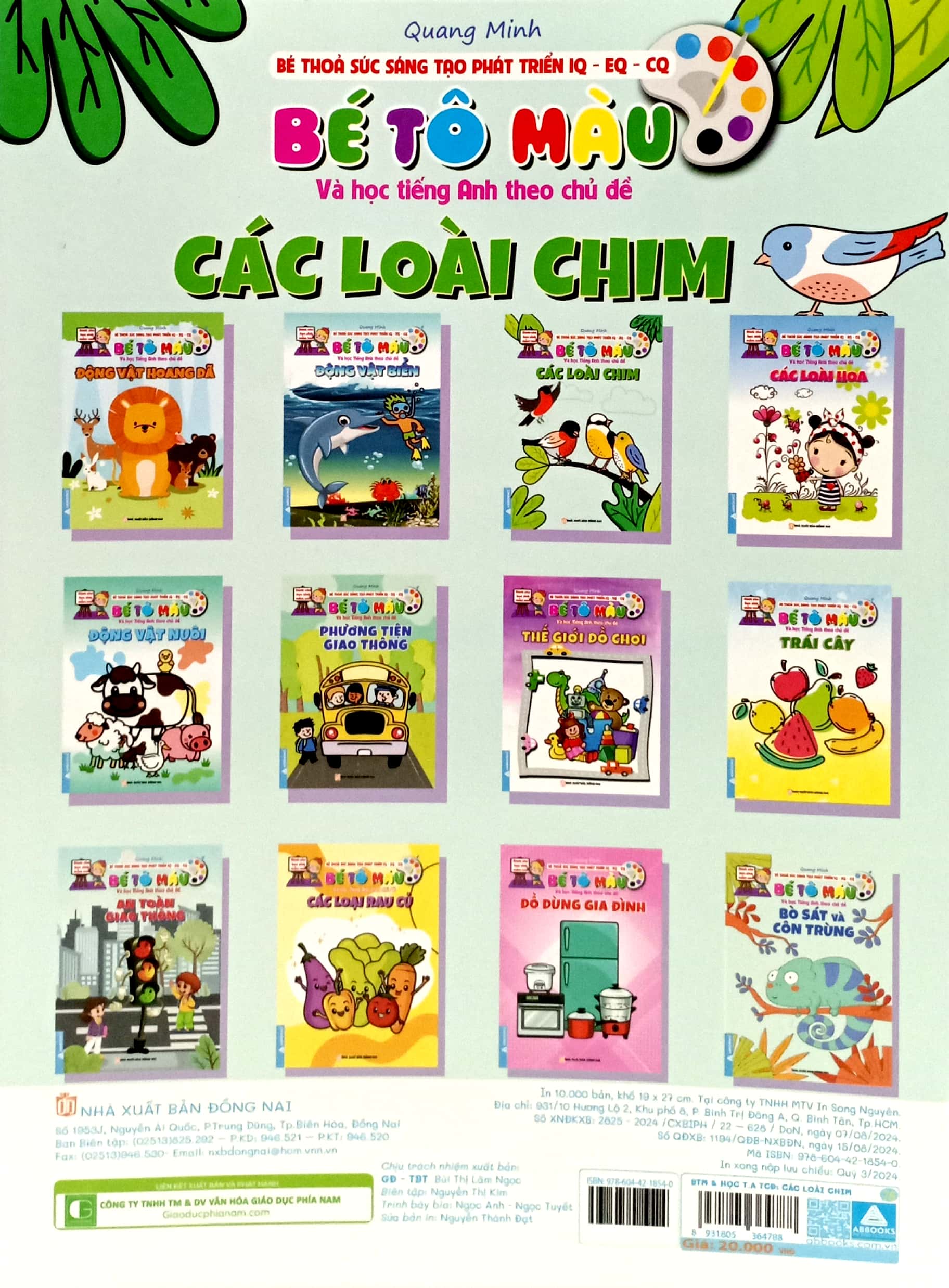 bé thỏa sức sáng tạo phát triển iq-eq-cq -bé tô màu và học tiếng anh theo chủ đề - các loại chim - Ảnh 6