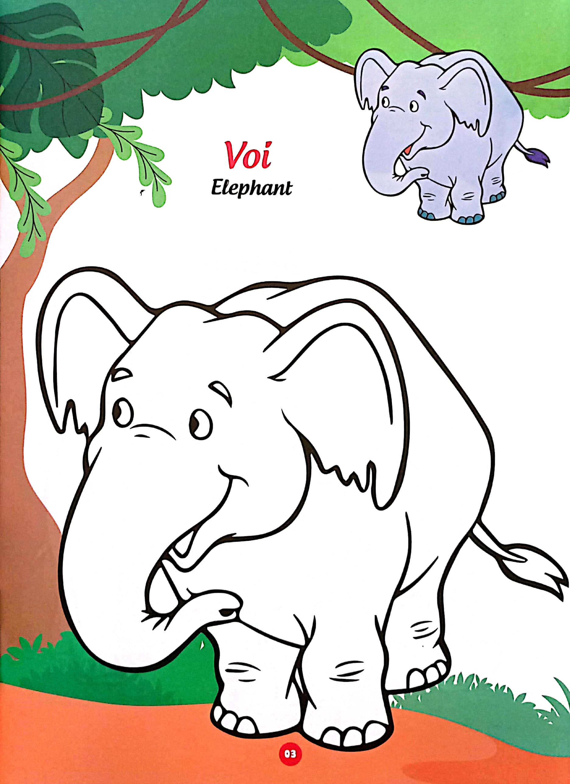 bé thỏa sức sáng tạo phát triển iq-eq-cq -bé tô màu và học tiếng anh theo chủ đề - động vật hoang dã - Ảnh 5