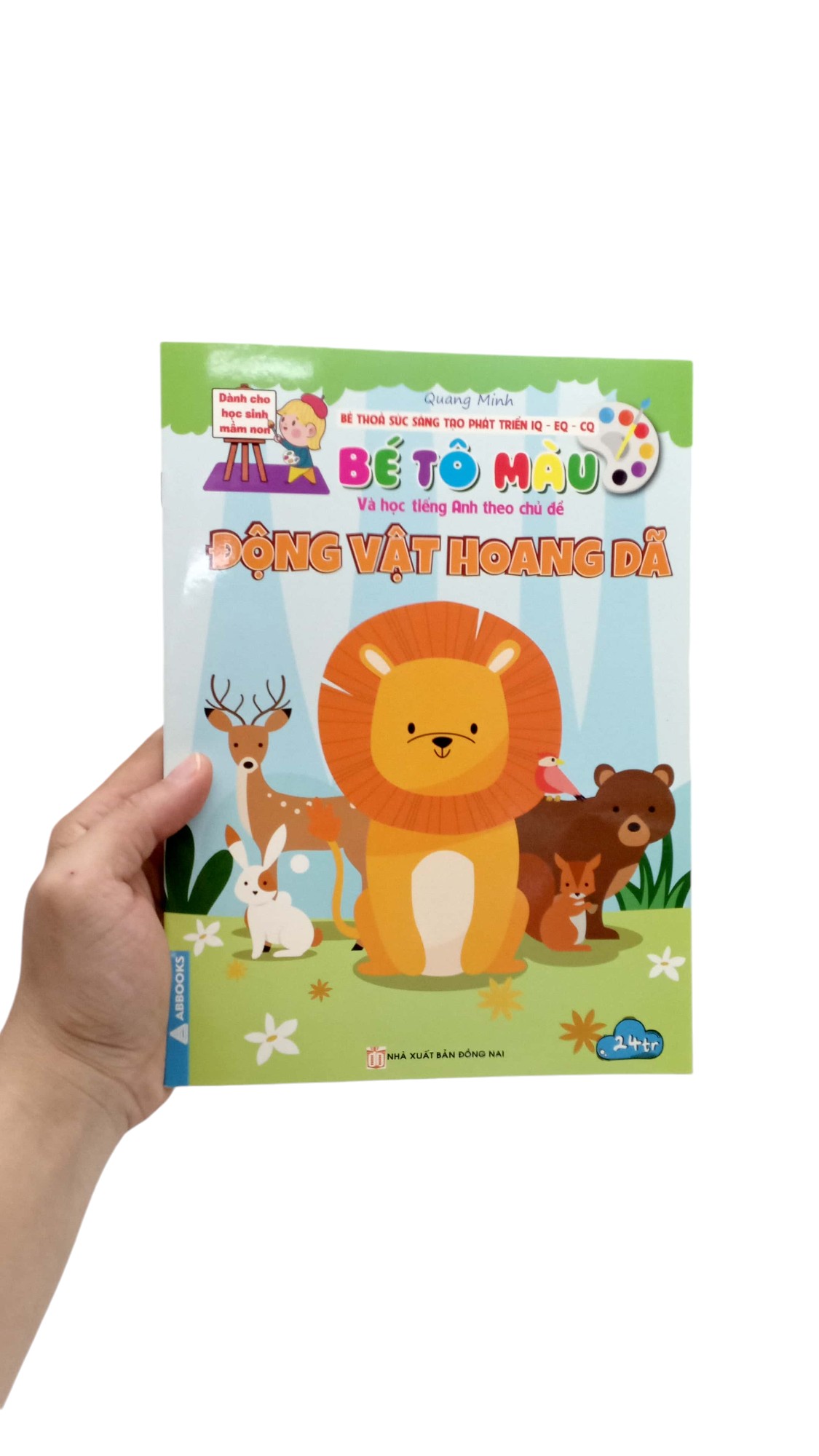 bé thỏa sức sáng tạo phát triển iq-eq-cq -bé tô màu và học tiếng anh theo chủ đề - động vật hoang dã - Ảnh 7