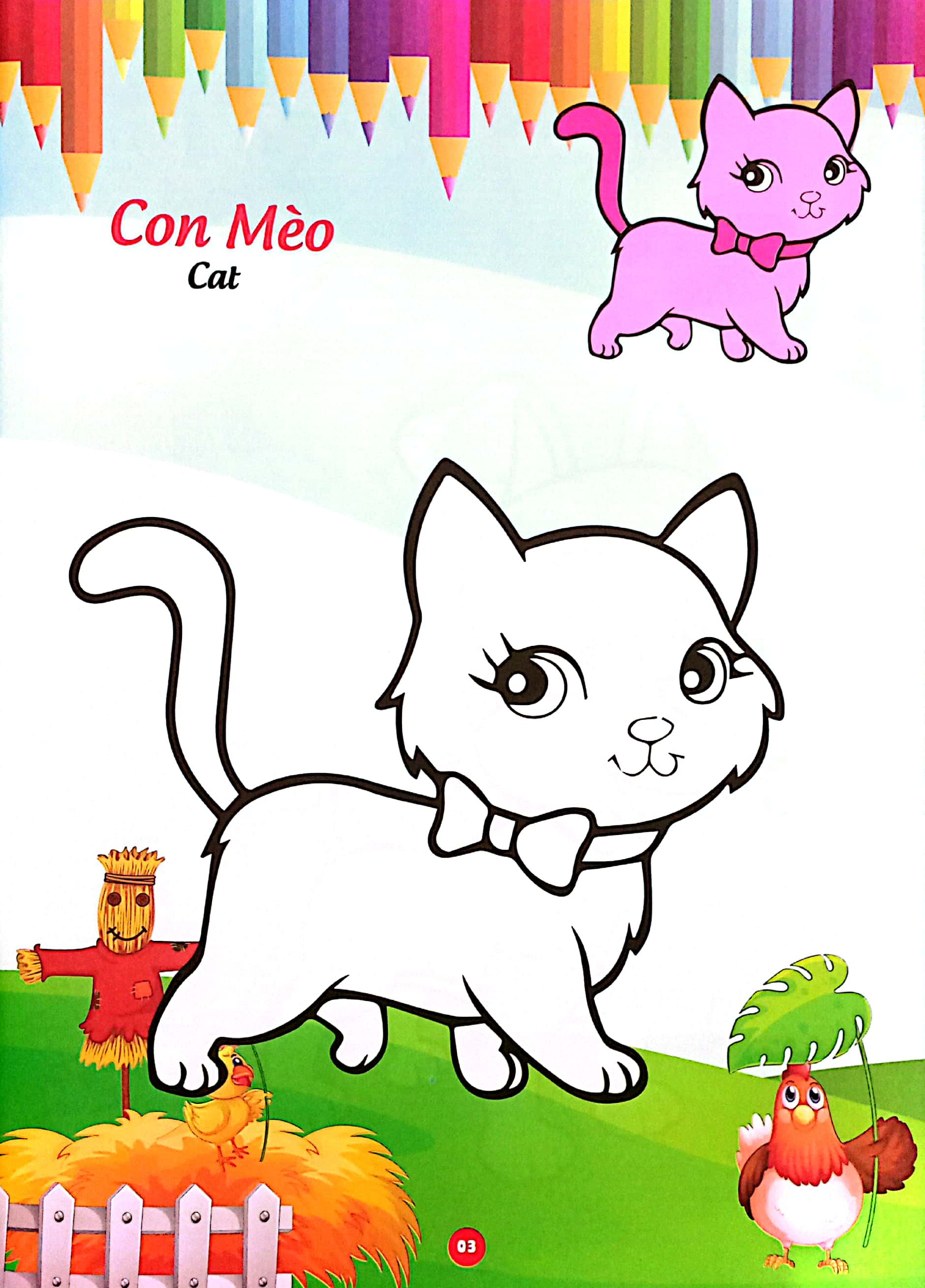 bé thỏa sức sáng tạo phát triển iq-eq-cq -bé tô màu và học tiếng anh theo chủ đề - động vật nuôi - Ảnh 5