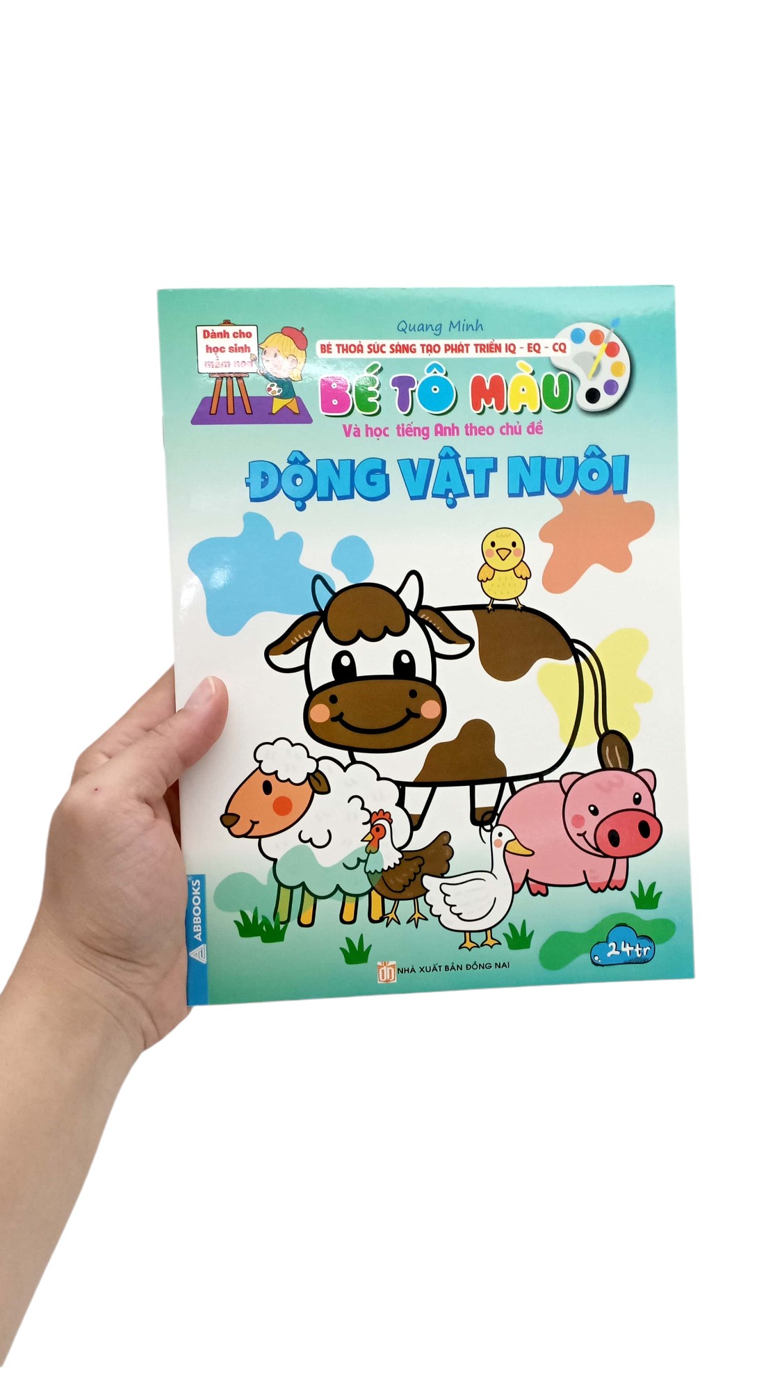 bé thỏa sức sáng tạo phát triển iq-eq-cq -bé tô màu và học tiếng anh theo chủ đề - động vật nuôi - Ảnh 7