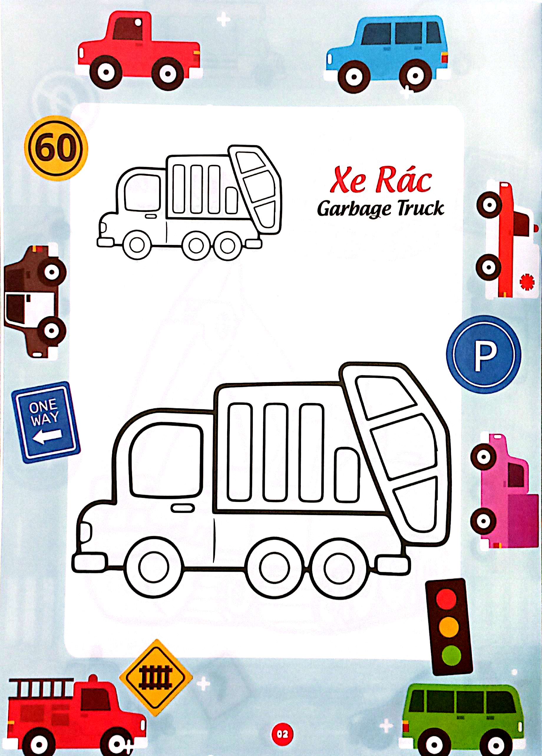 bé thỏa sức sáng tạo phát triển iq-eq-cq - bé tô màu và học tiếng anh theo chủ đề - phương tiện giao thông - Ảnh 4