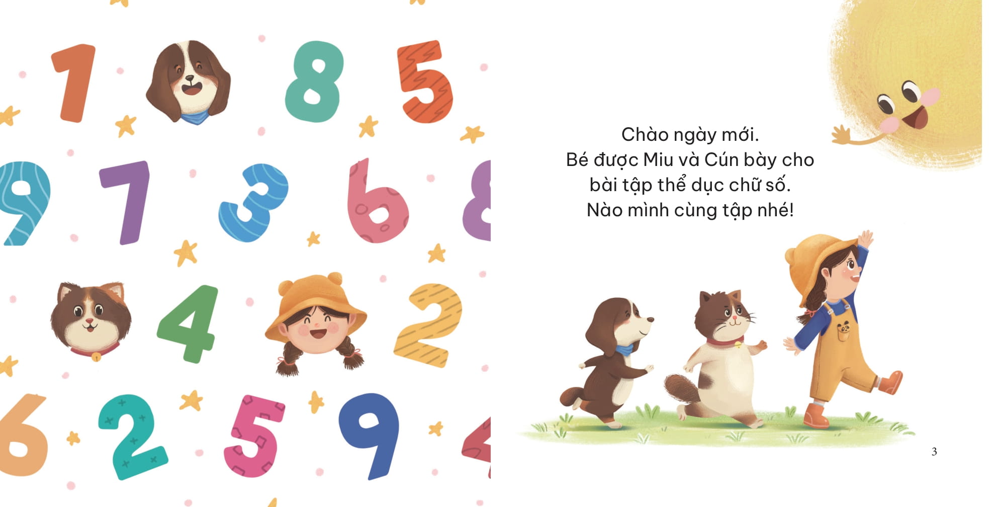 Bé Thông Minh - Chơi Cùng Số Đếm - Bài Thể Dục Chữ Số - Bìa Cứng - Ảnh 3