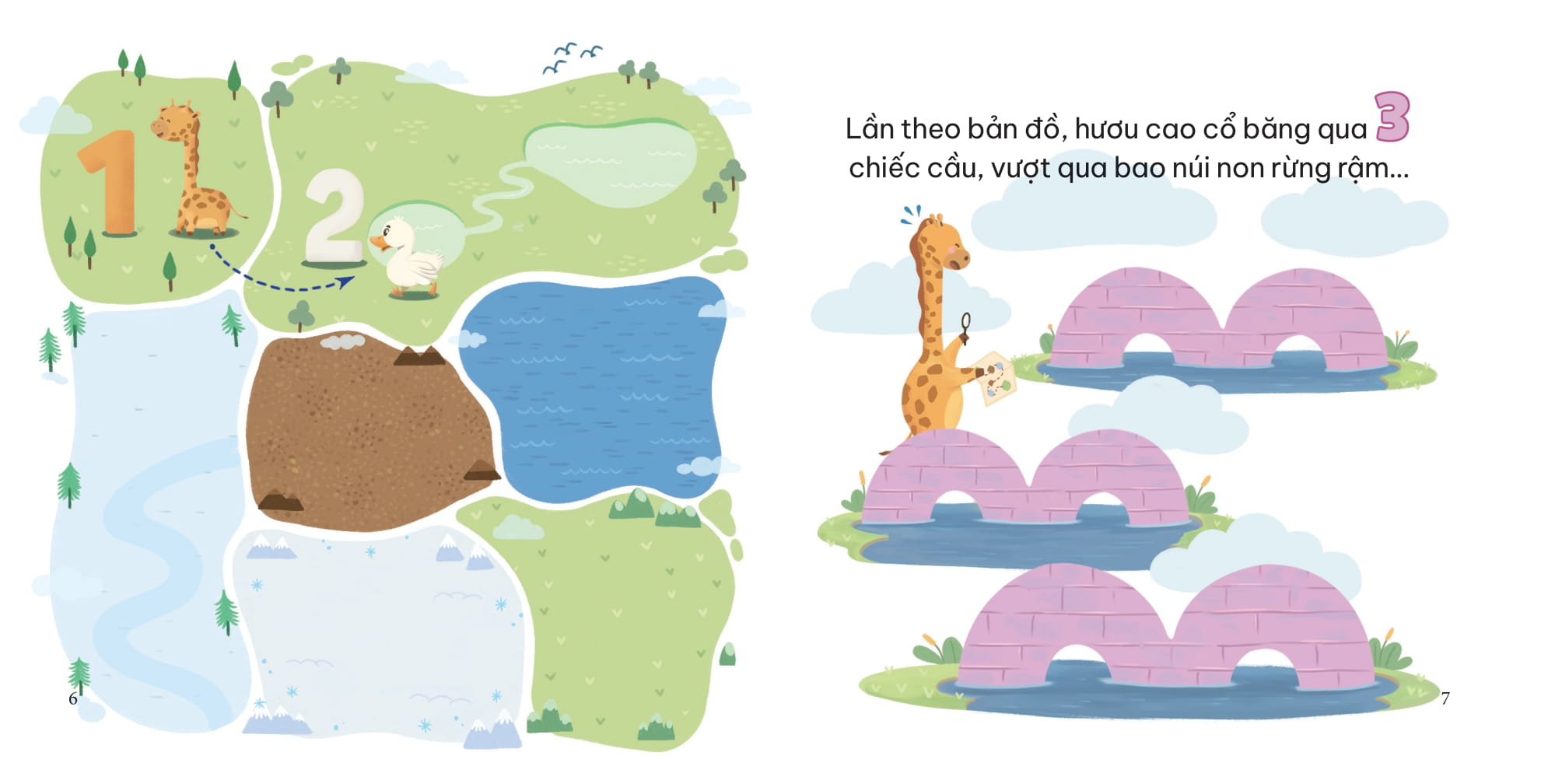 Bé Thông Minh - Chơi Cùng Số Đếm - Cuộc Phiêu Lưu Của Hươu Cao Cổ - Bìa Cứng - Ảnh 5