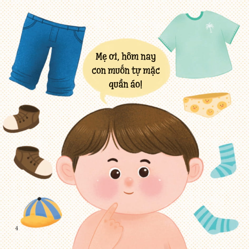 bé thông minh - sinh hoạt hằng ngày - mặc quần áo không khó! - bìa cứng - Ảnh 4