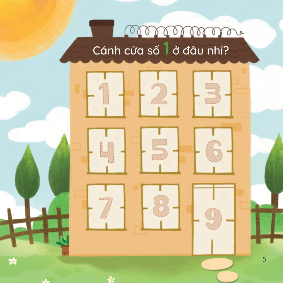 bé thông minh - vui học số đếm - 1, 2, 3 ta cùng mở cửa! - bìa cứng - Ảnh 5