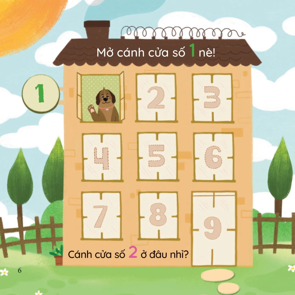 bé thông minh - vui học số đếm - 1, 2, 3 ta cùng mở cửa! - bìa cứng - Ảnh 6