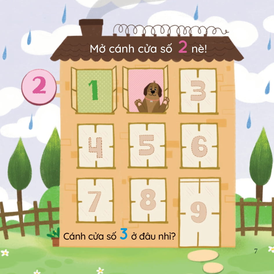 bé thông minh - vui học số đếm - 1, 2, 3 ta cùng mở cửa! - bìa cứng - Ảnh 7