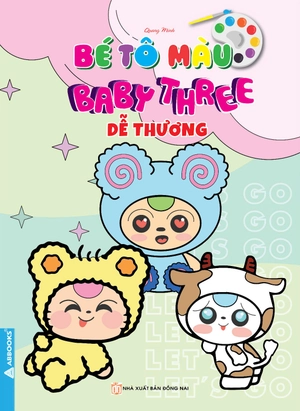 bé tô màu - baby three dễ thương - Ảnh 2