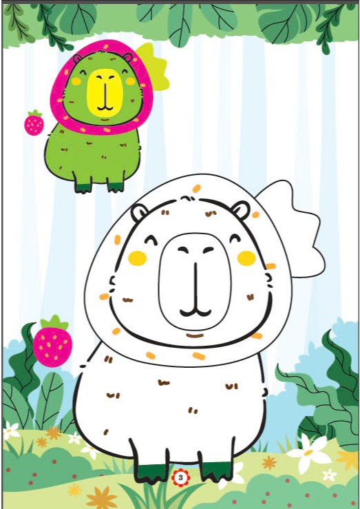 bé tô màu capybara gần gũi và thân thiện với các bạn - Ảnh 3