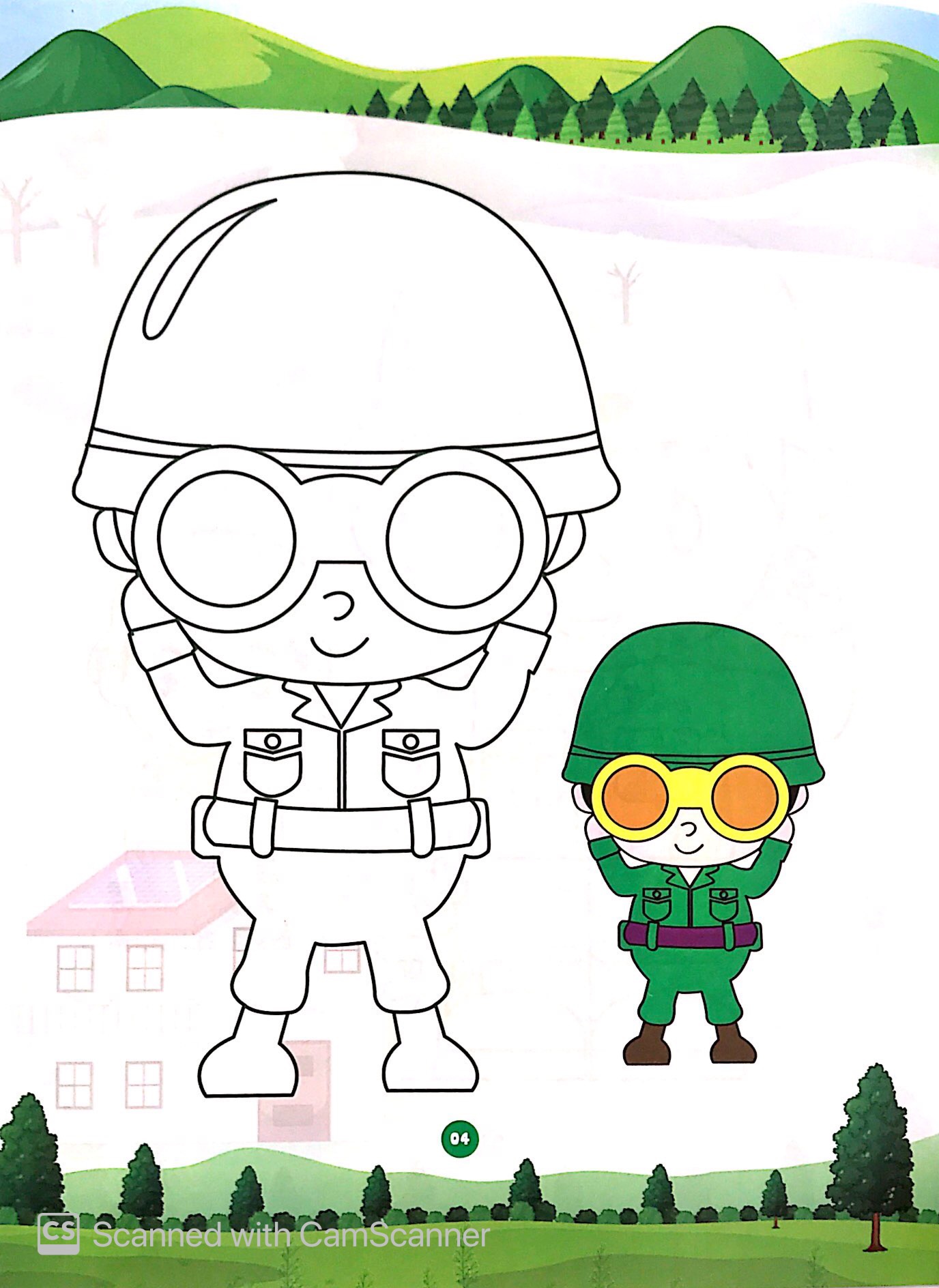 bé tô màu chú bộ đội - Ảnh 6