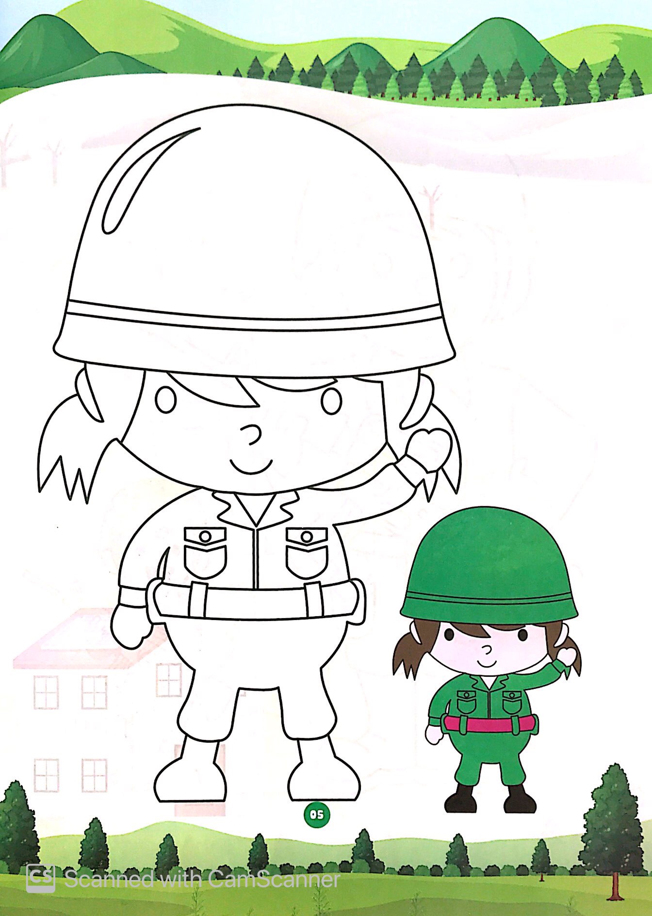 bé tô màu chú bộ đội - Ảnh 7