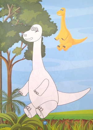 bé tô màu - dino saurs - Ảnh 5
