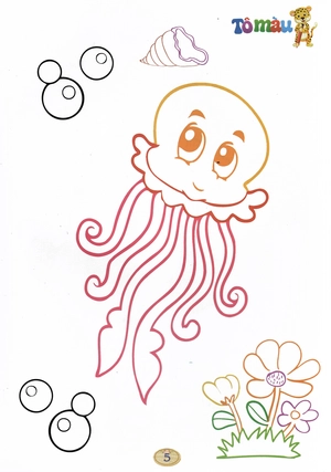 bé tô màu - động vật dưới nước - Ảnh 7