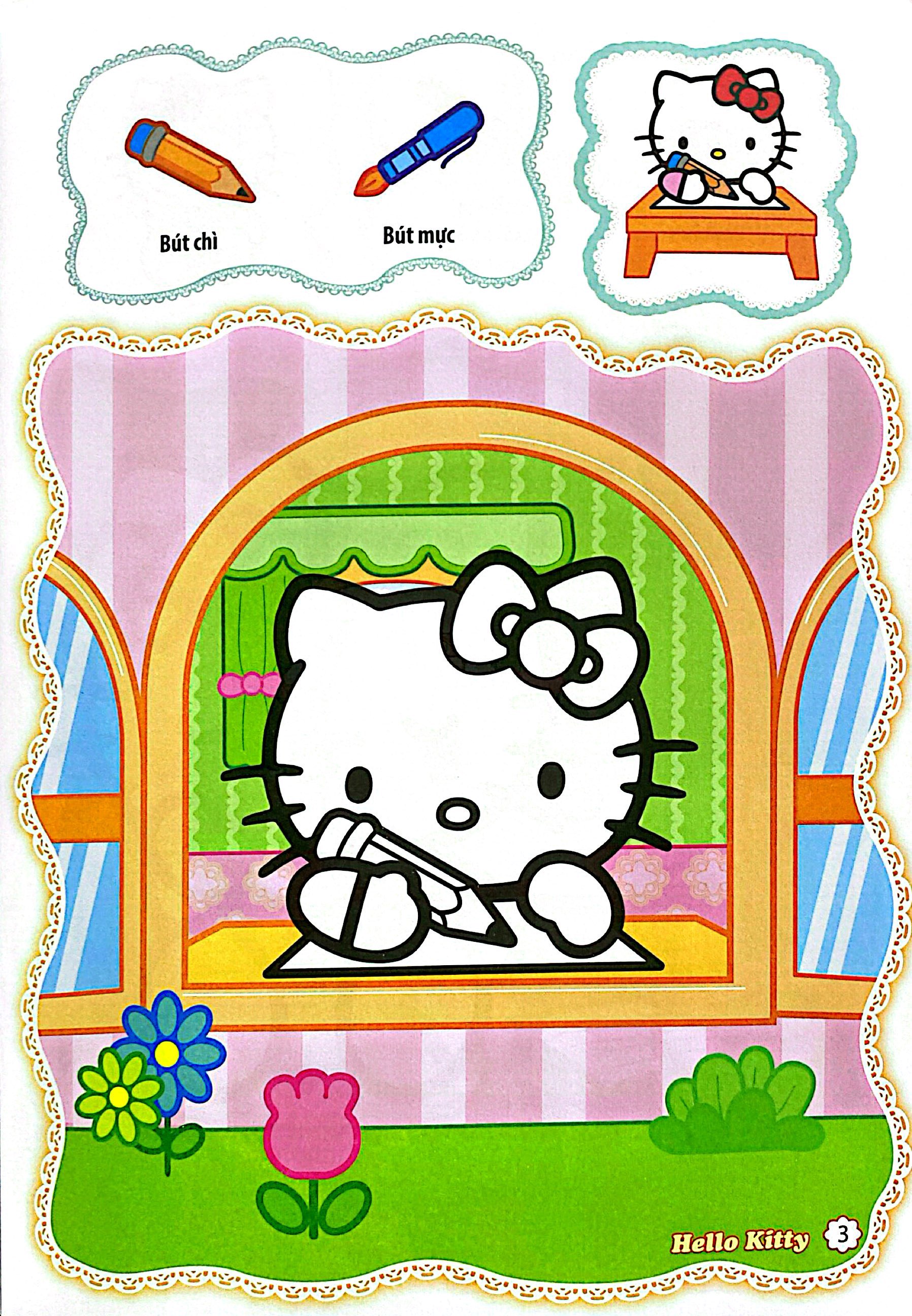 bé tô màu hello kitty - đồ dùng học tập - Ảnh 3