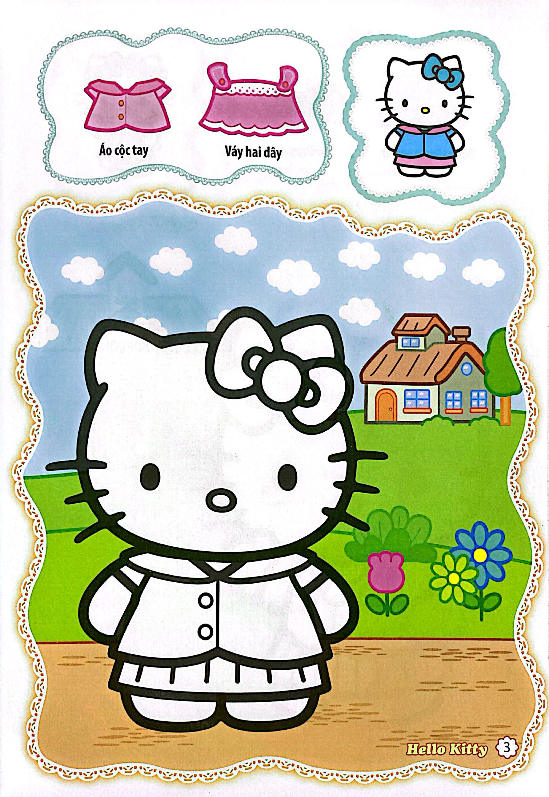 bé tô màu hello kitty - trang phục sành điệu - Ảnh 3