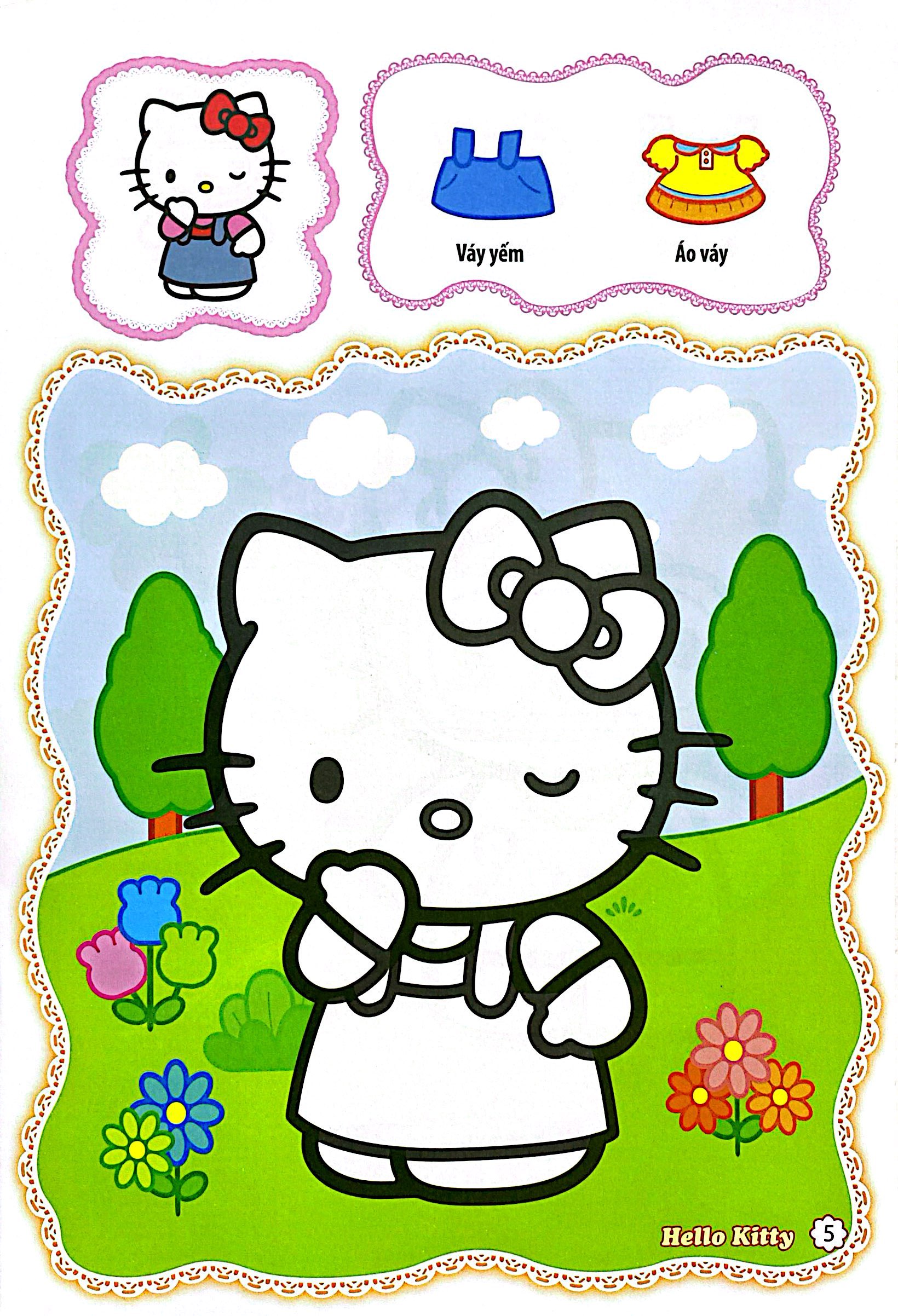 bé tô màu hello kitty - trang phục sành điệu - Ảnh 5