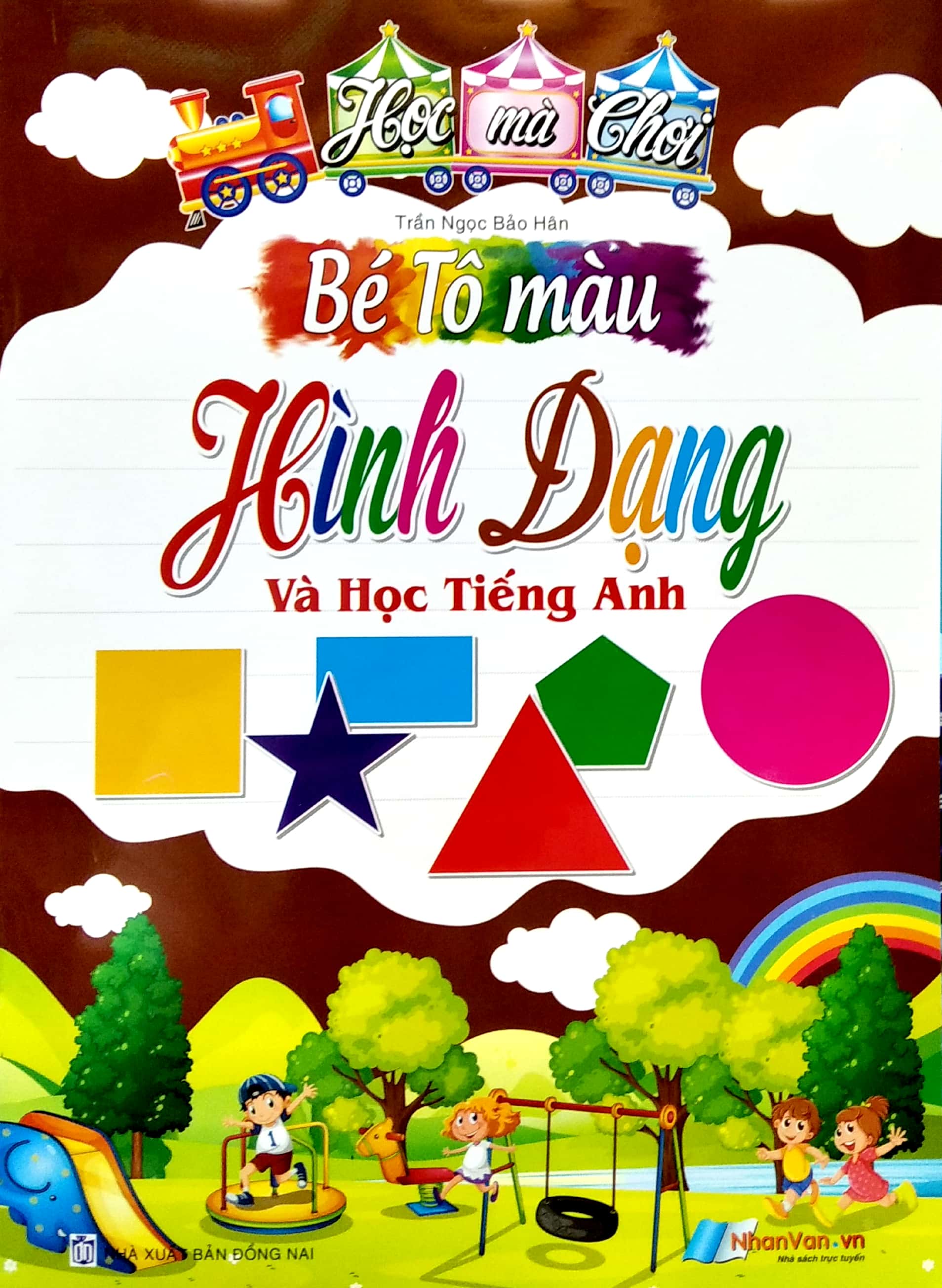 bé tô màu hình dạng và học tiếng anh​ - Ảnh 2
