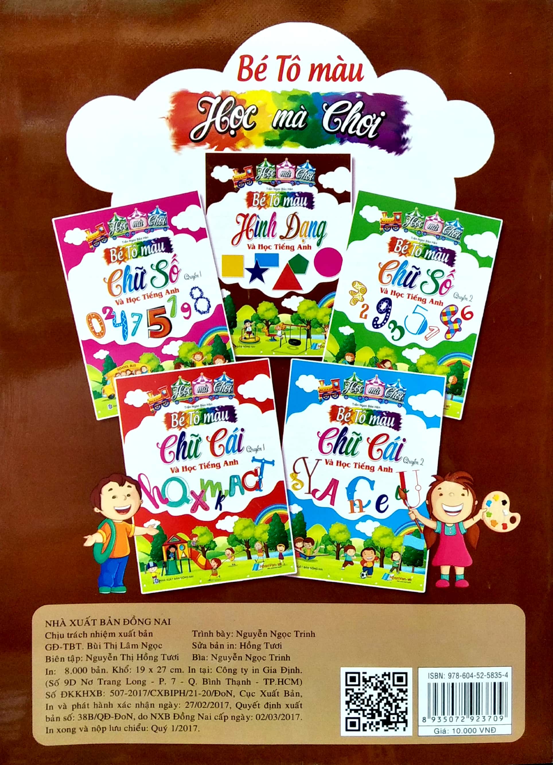 bé tô màu hình dạng và học tiếng anh​ - Ảnh 6